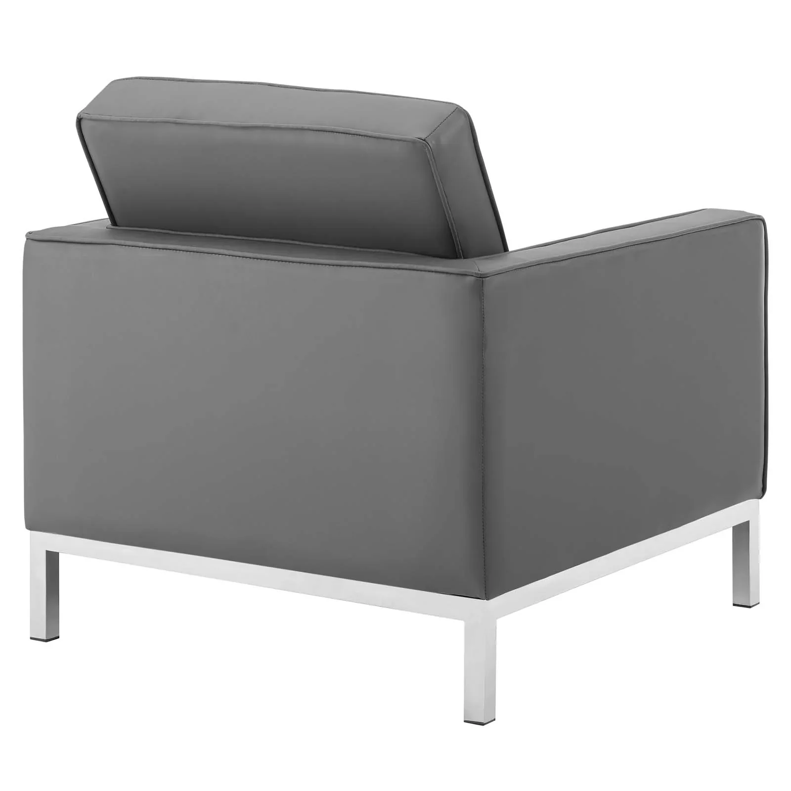 Loft Tufted Vegan Leather Armchairs - Set of 2 - Image 14