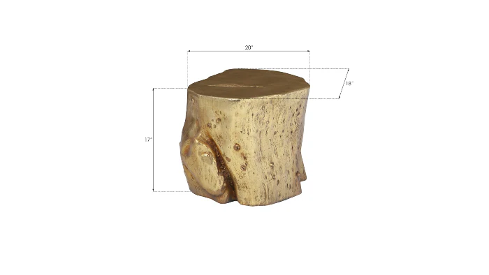 Log Large Gold Stool - Image 4