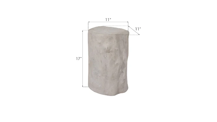 Log Small Roman Stone Stool - Image 3