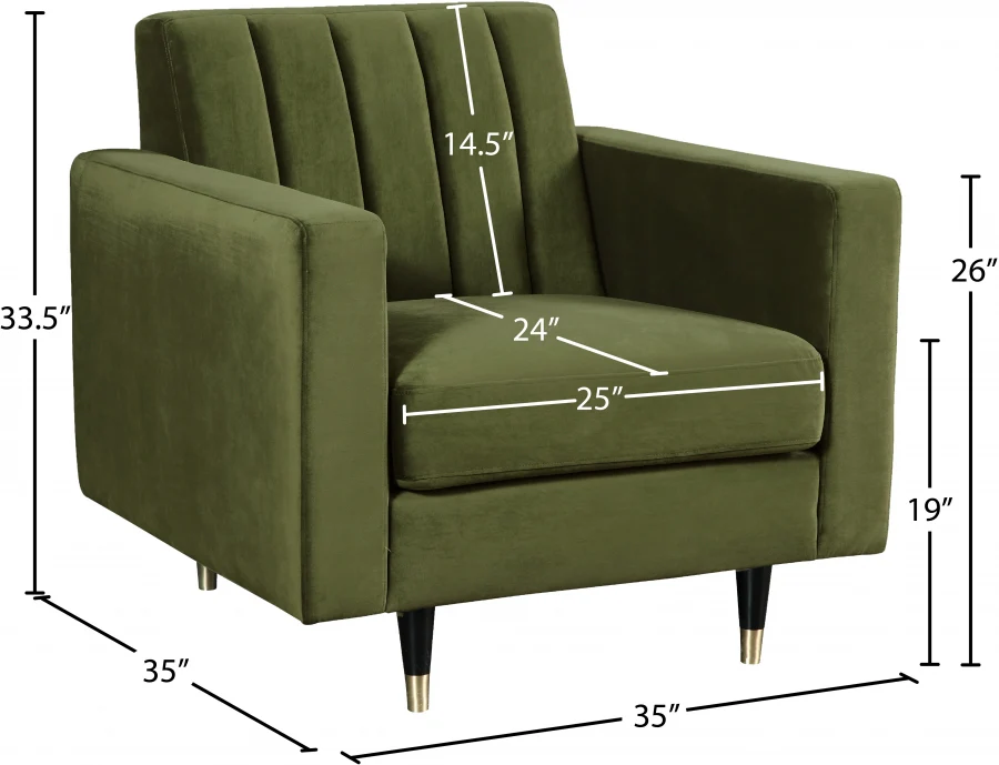 Lola Velvet Upholstered Chair - Image 17