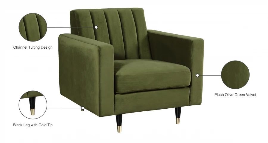 Lola Velvet Upholstered Chair - Image 18