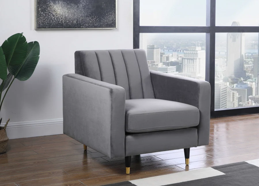 Lola Velvet Upholstered Chair - Image 2