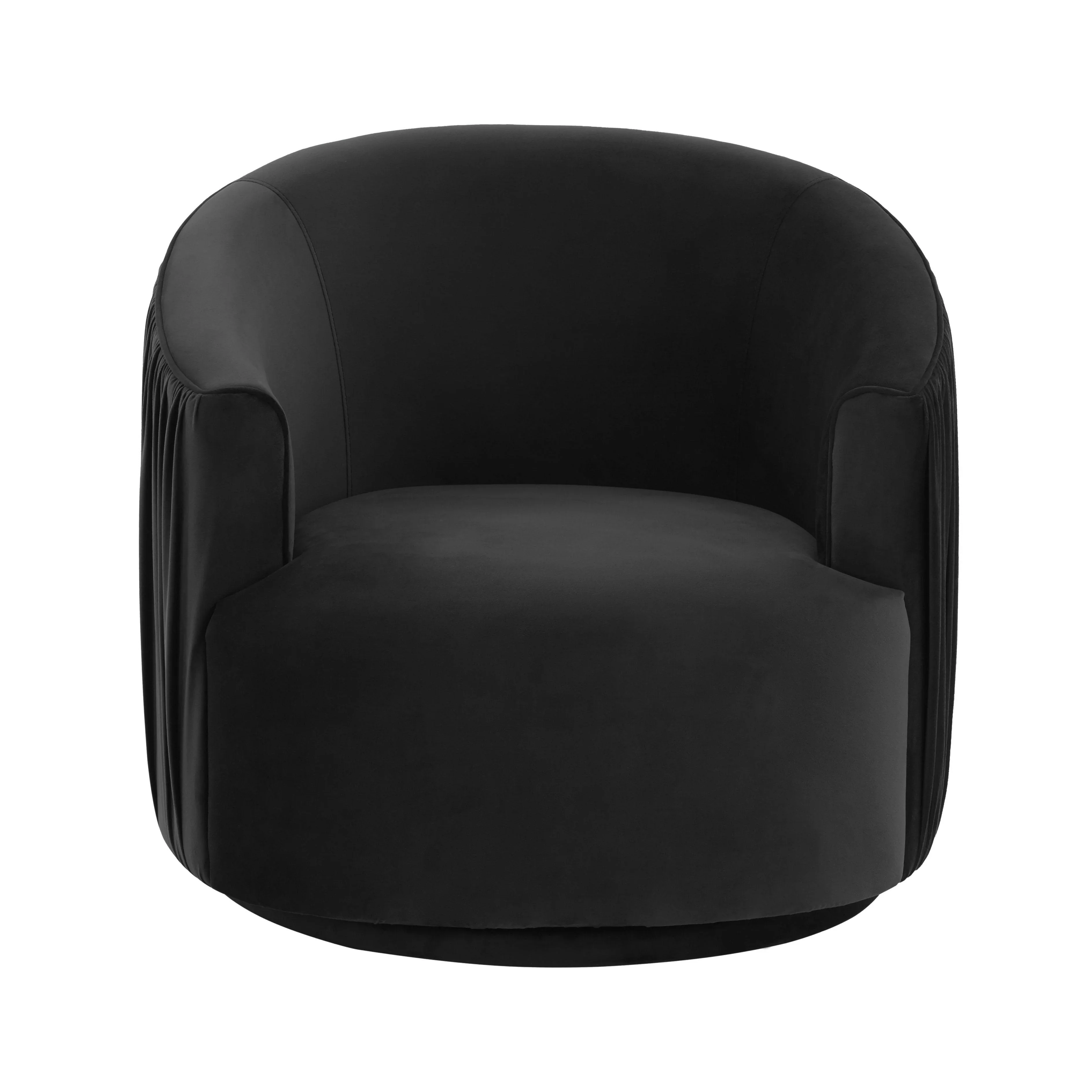 London Pleated Performance Velvet Swivel Accent Chair - Image 10