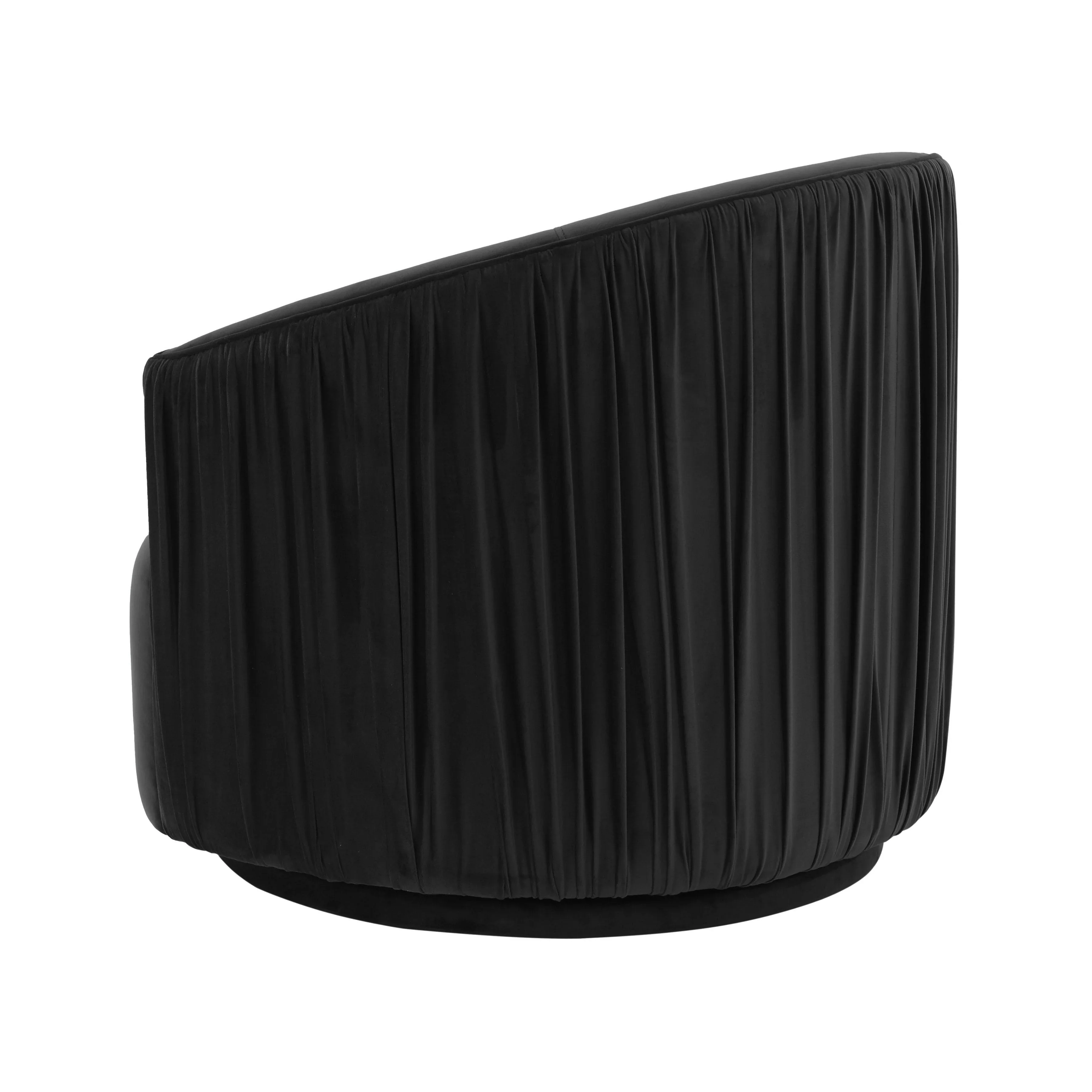 London Pleated Performance Velvet Swivel Accent Chair - Image 11