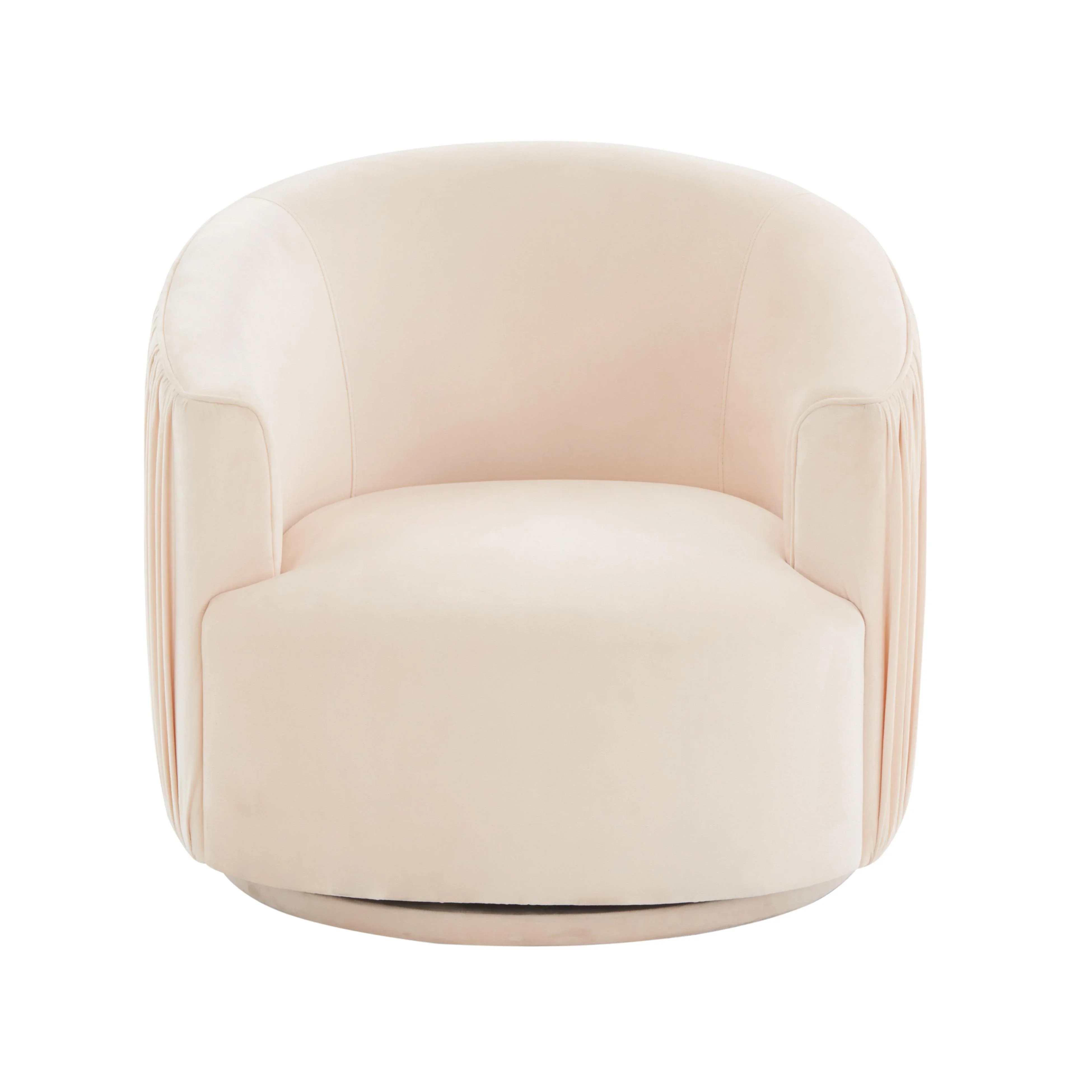 London Pleated Performance Velvet Swivel Accent Chair - Image 24