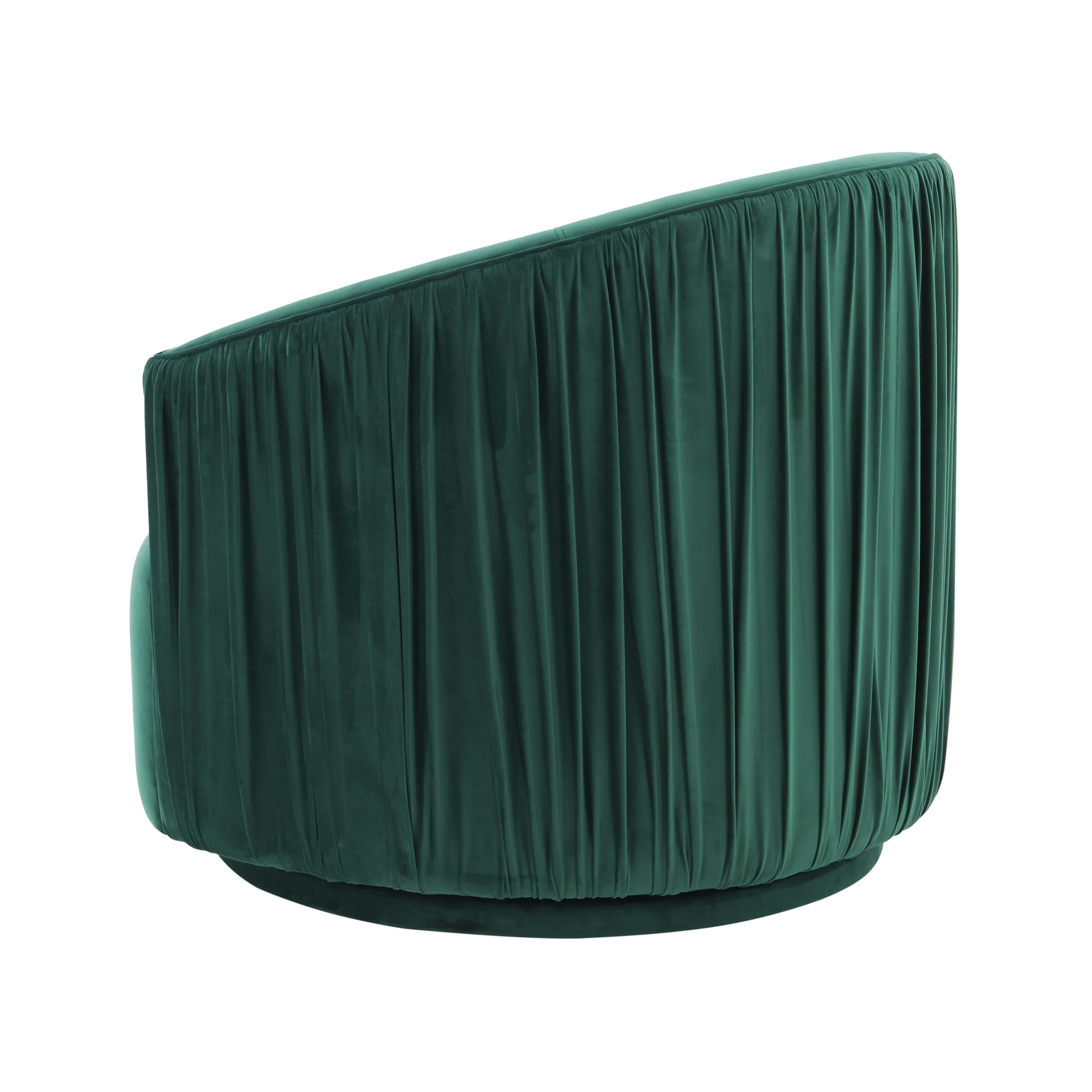 London Pleated Performance Velvet Swivel Accent Chair - Image 4