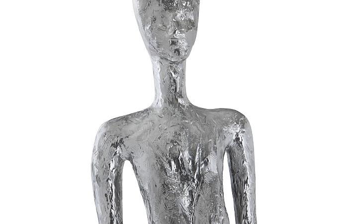 Lottie Sculpture, Resin, Liquid Silver - Image 4