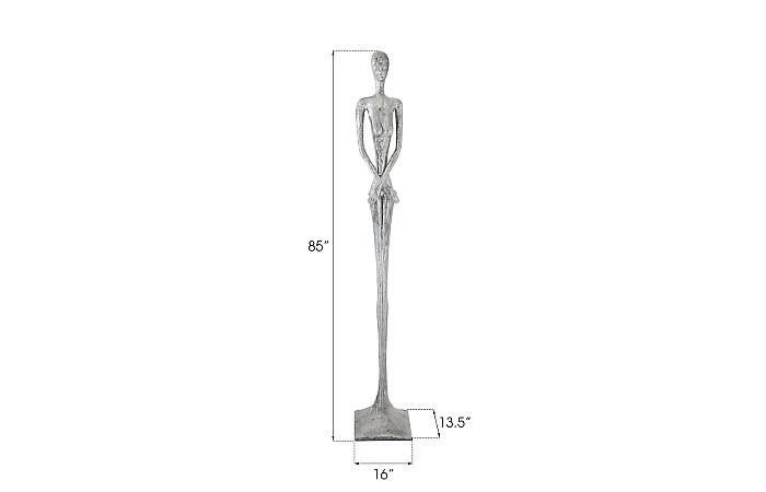 Lottie Sculpture, Resin, Liquid Silver - Image 5