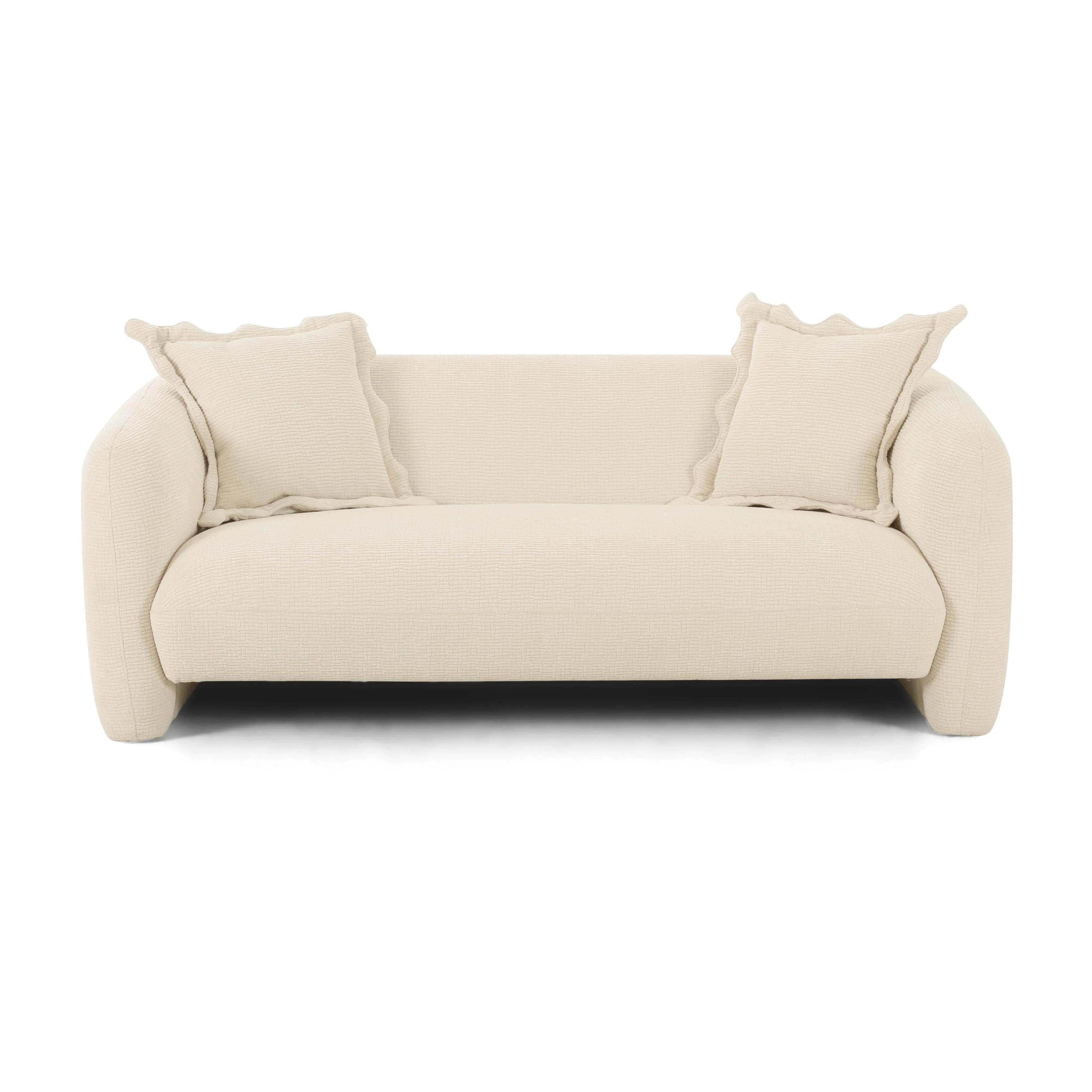 Lou 71.5" Sandstone Textured Performance Fabric Loveseat - Image 3