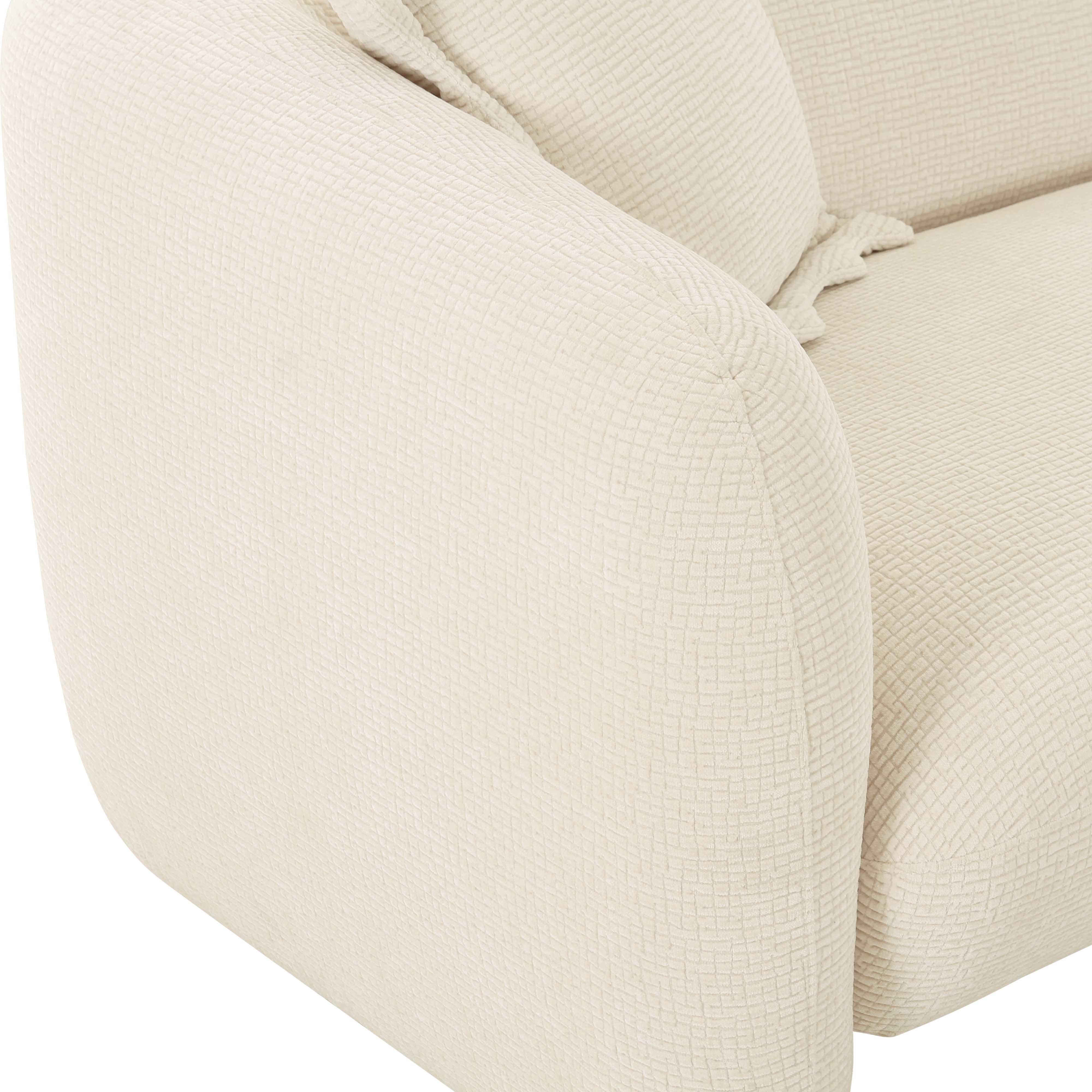 Lou 71.5" Sandstone Textured Performance Fabric Loveseat - Image 5