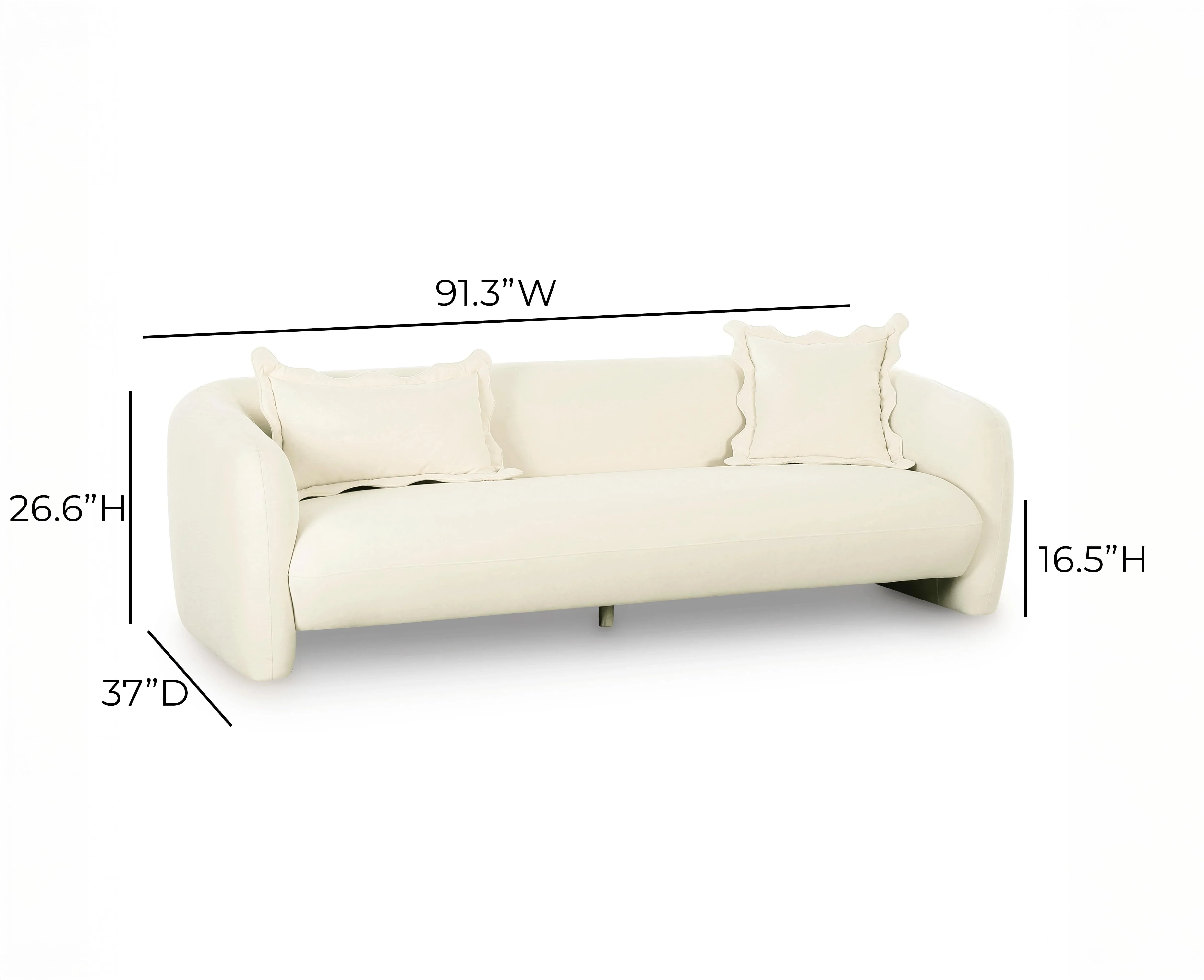 Lou 91" Performance Velvet Sofa - Image 14