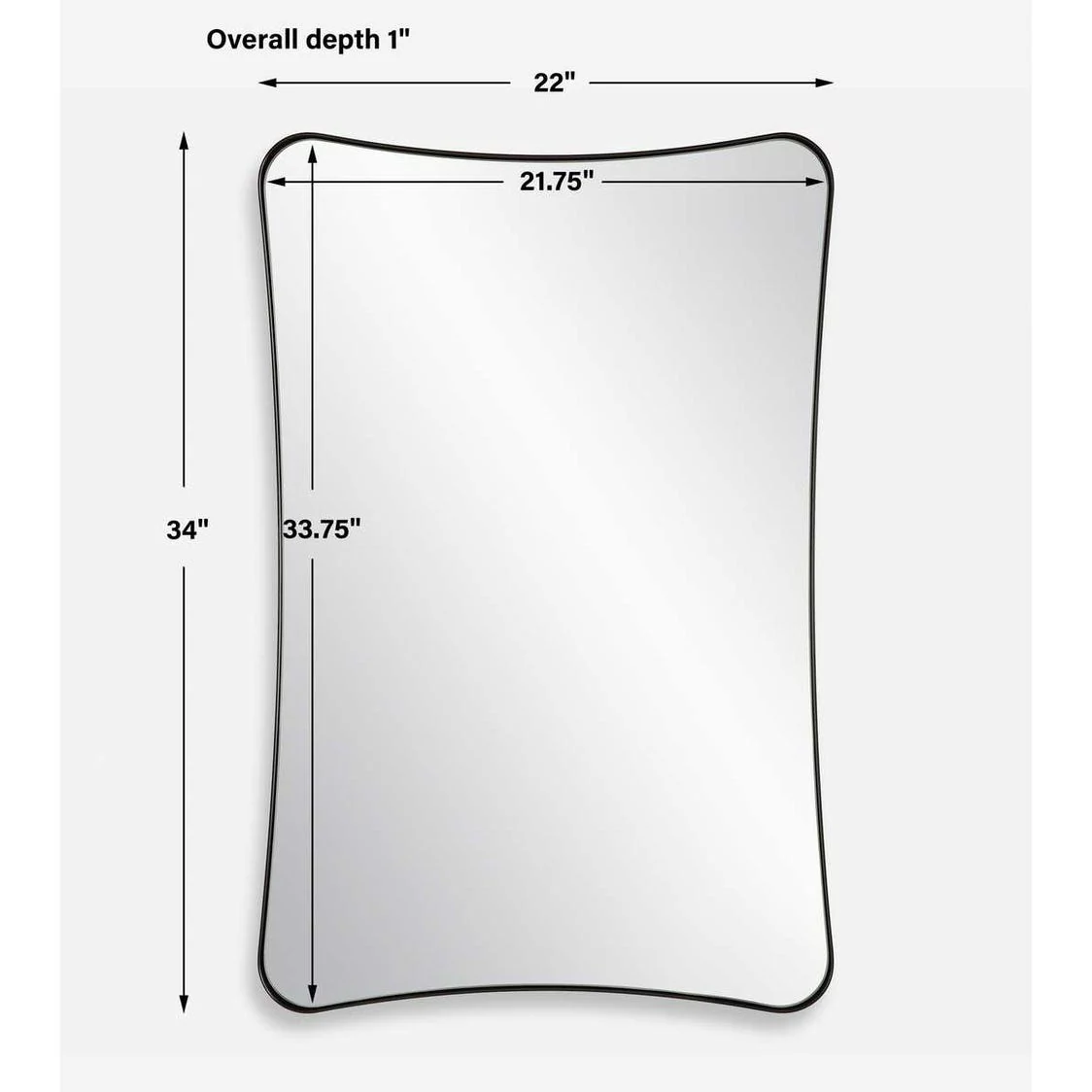 Loudon Vanity Mirror, Black - Image 6