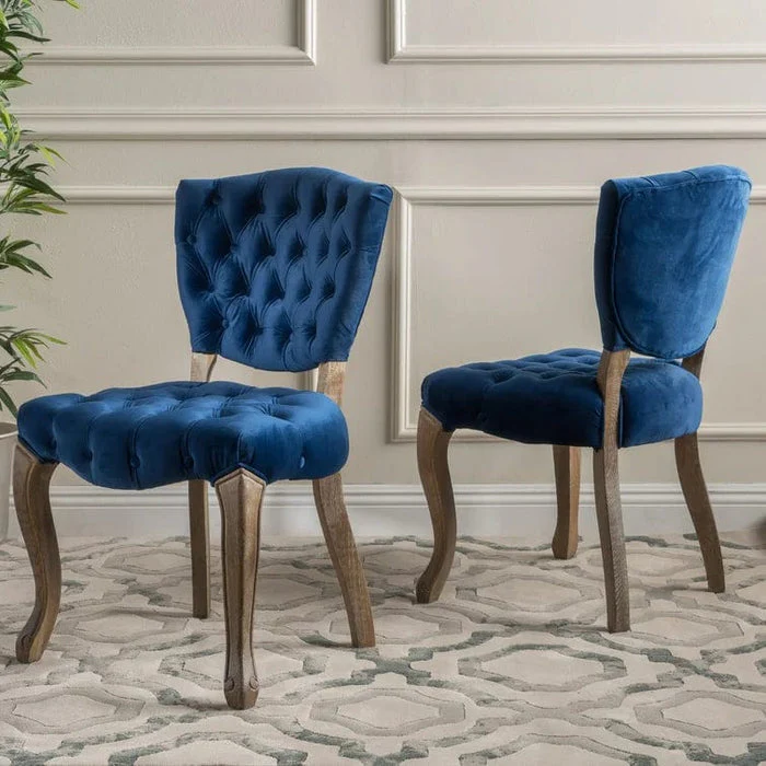 Bates Velvet Tufted Dining Chair - Image 7