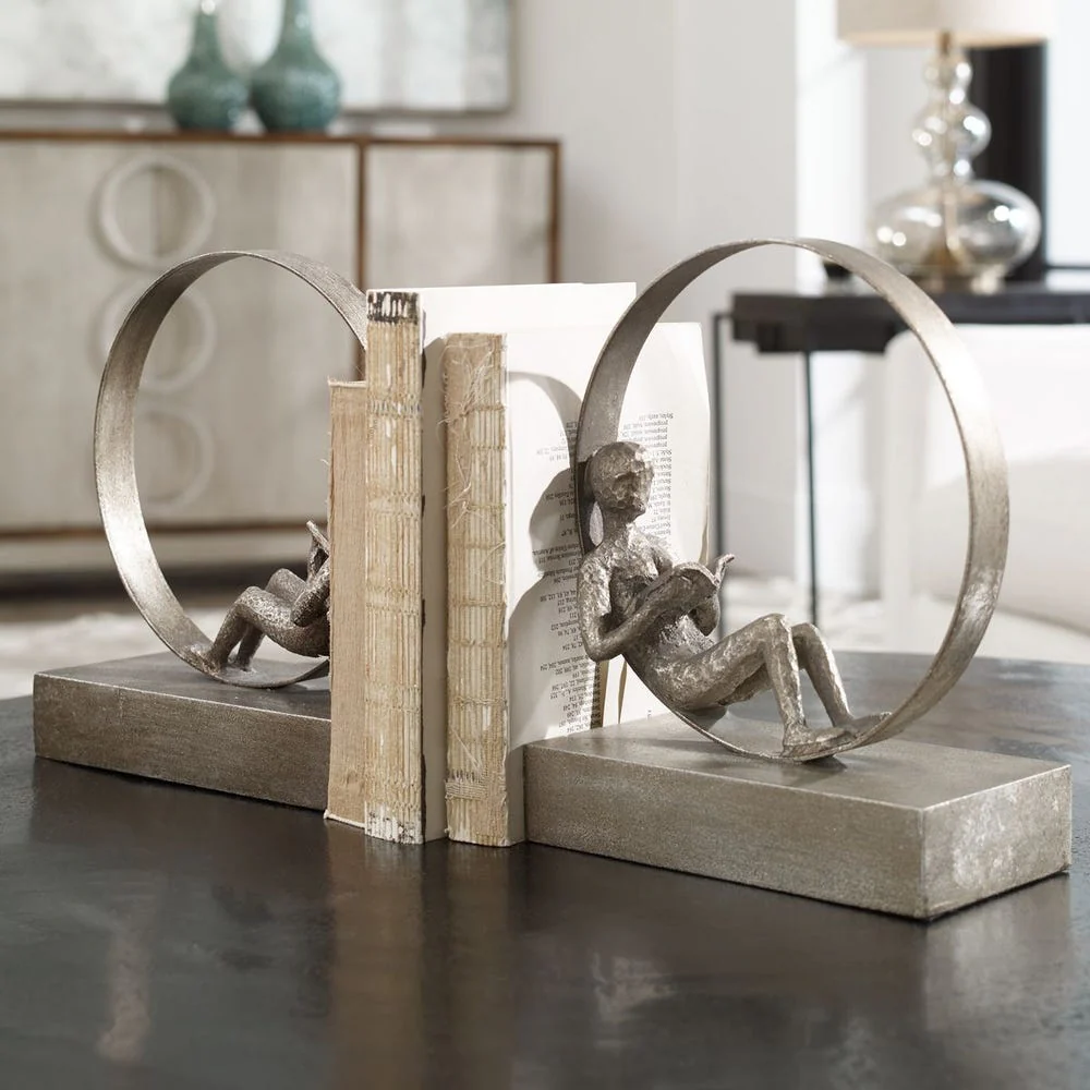 Lounging Reader Bookends, S/2 - Image 2