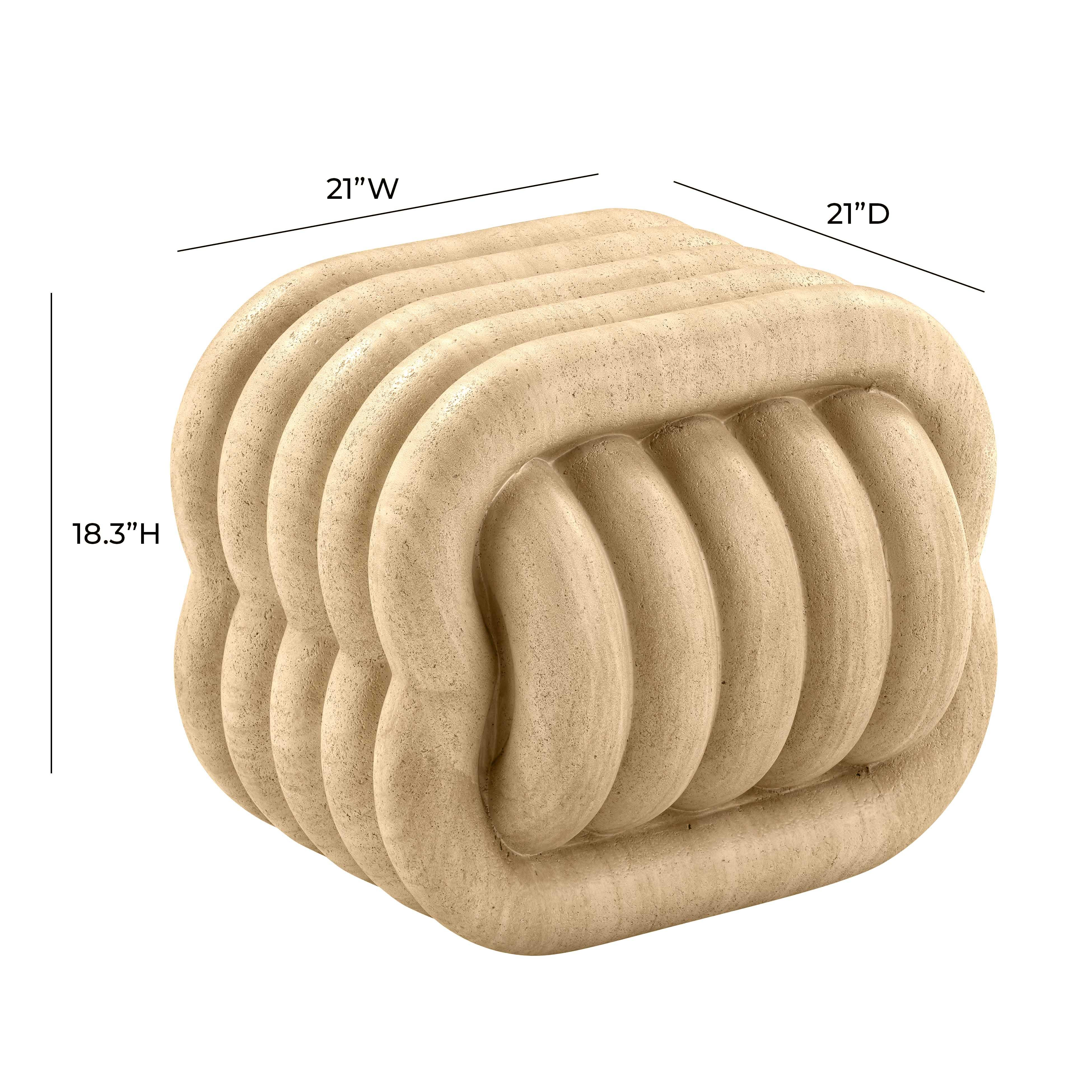 Love Knot Concrete Indoor / Outdoor Accent Stool - Image 7