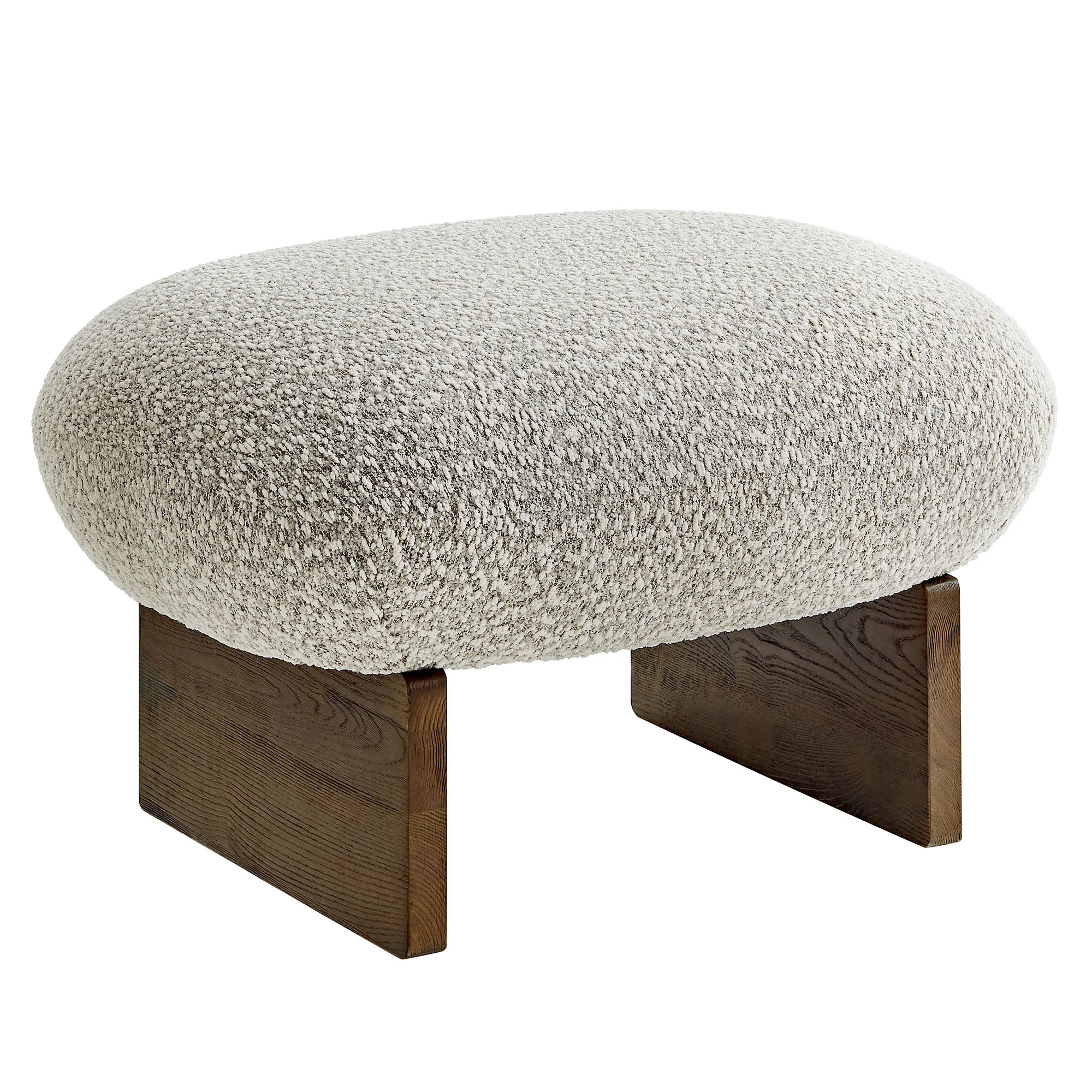 Loyal Boucle Fabric Accent Chair and Ottoman Set - Image 16