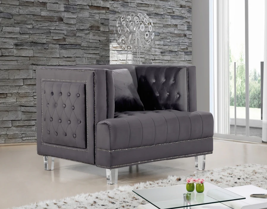 Lucas Velvet Upholstered Chair - Image 2
