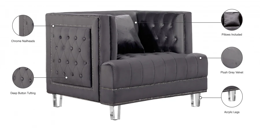 Lucas Velvet Upholstered Chair - Image 5