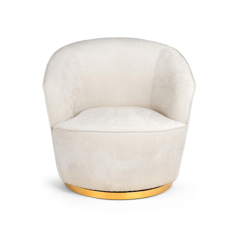 Lucien Chair: Brilliant Ivory - Image 2