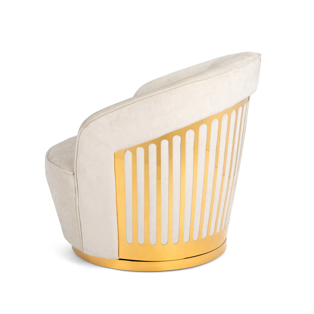 Lucien Chair: Brilliant Ivory - Image 3