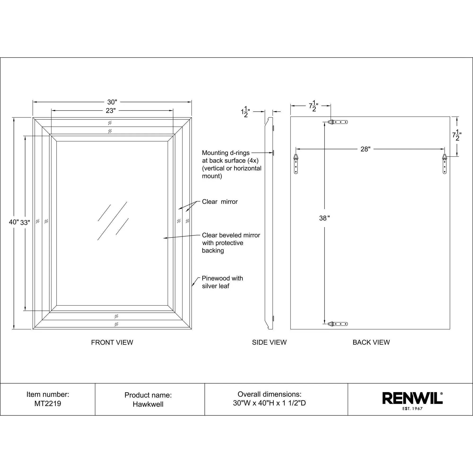 Hawkwell Wall Mirror - Image 6