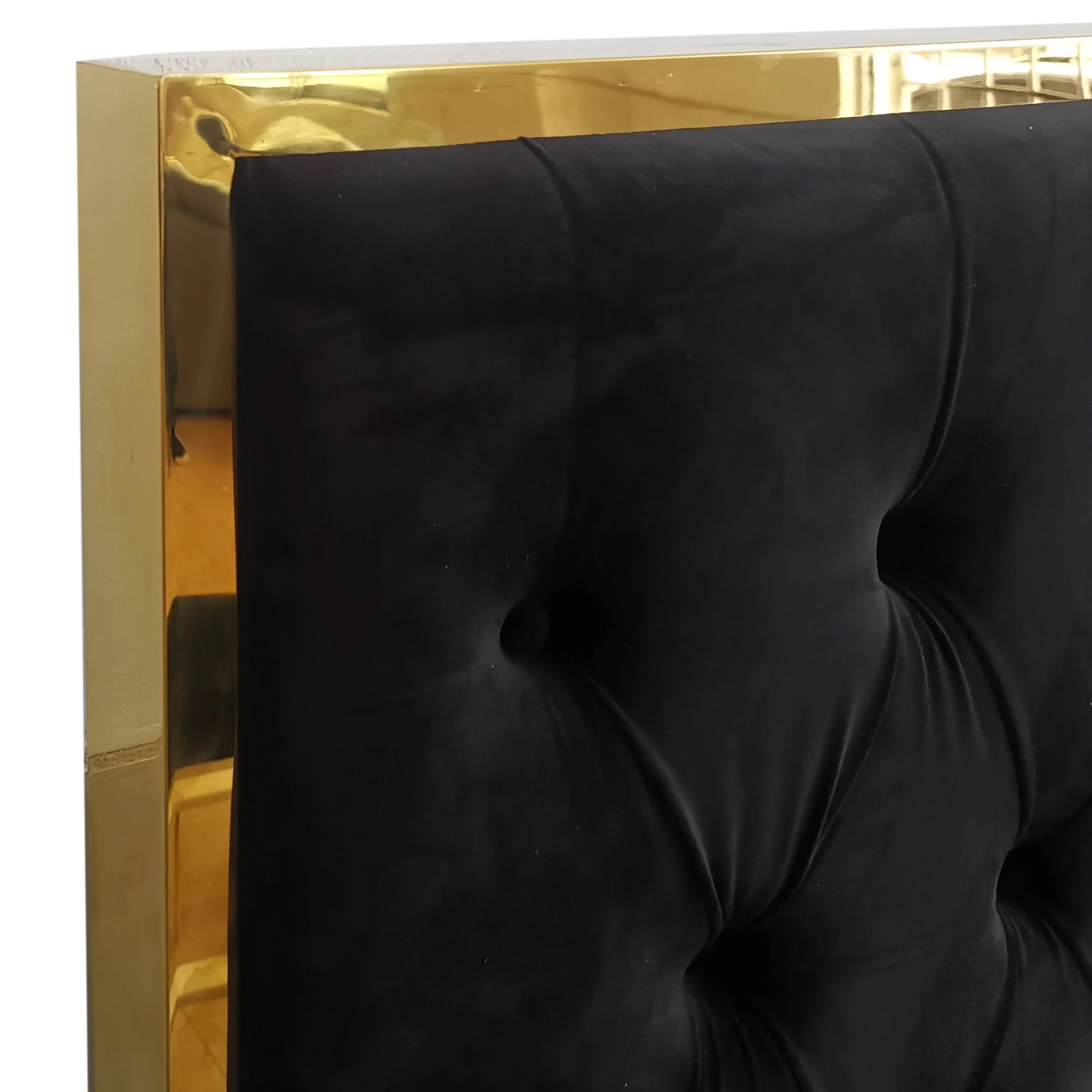 Lucille 60" Queen Bed in Black and Gold - Image 6