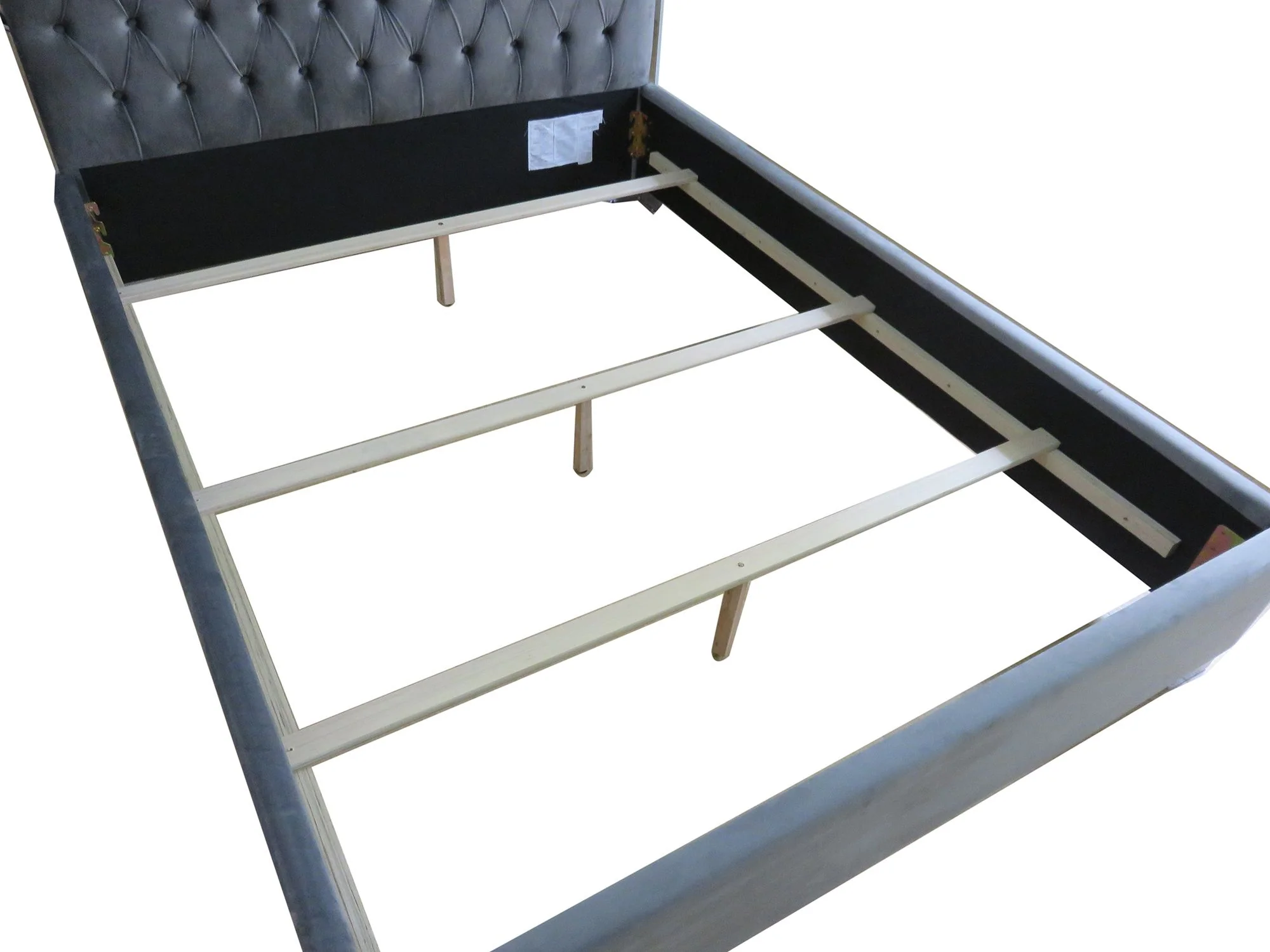 Lucille 60" Queen Bed in Grey and Silver - Image 5