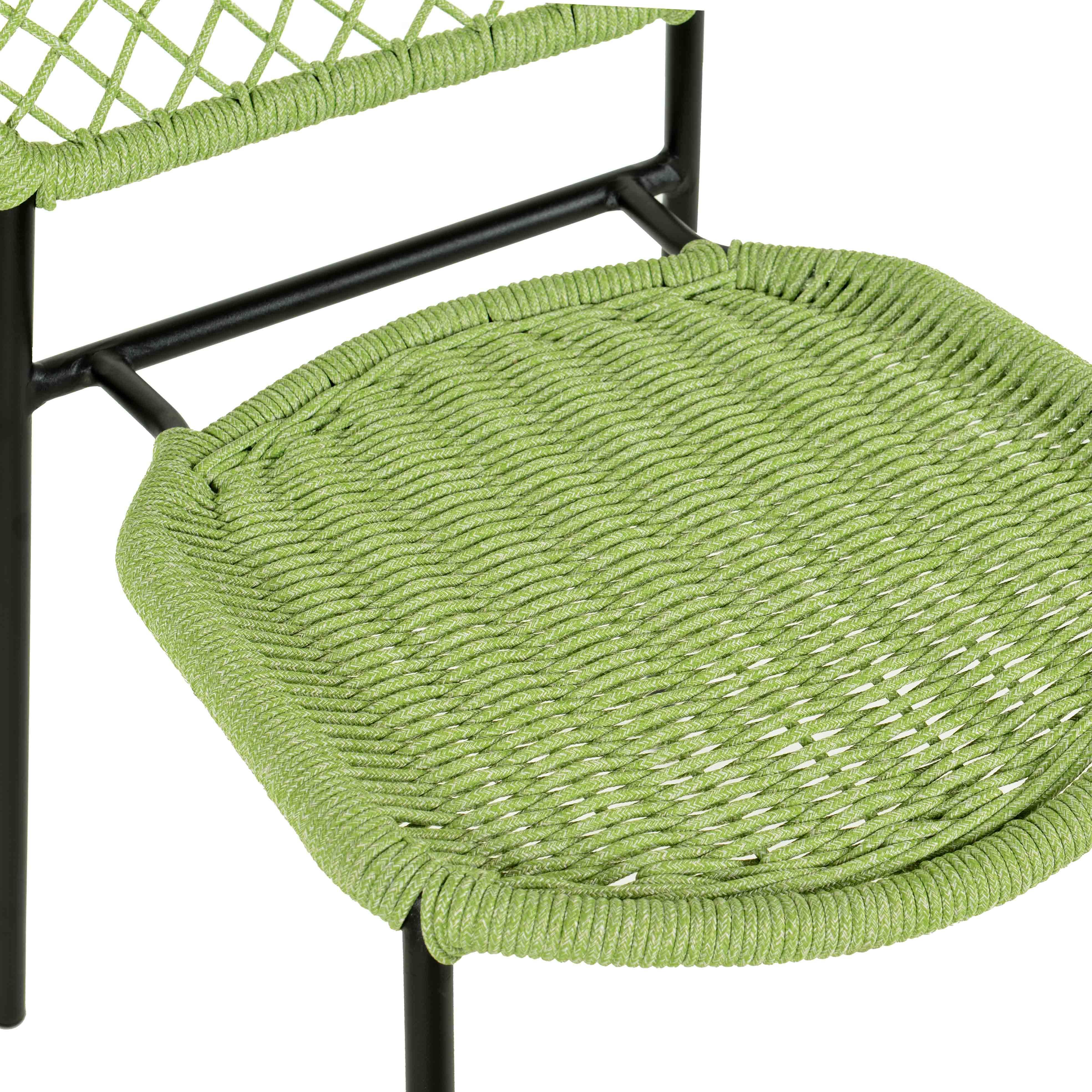 Lucy Dyed Cord Stackable Outdoor Dining Chair - Image 5