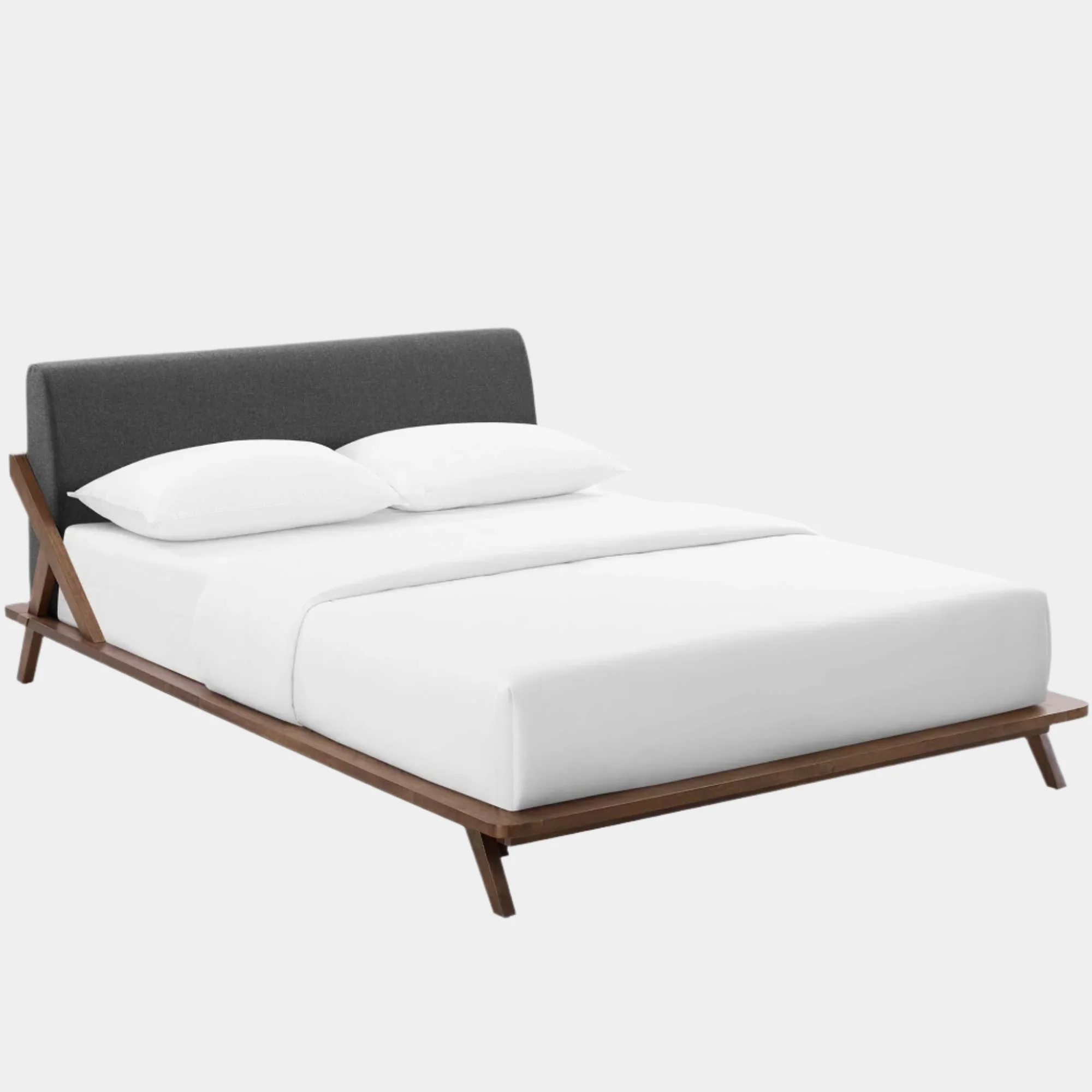 Luella Upholstered Fabric Queen Platform Bed - Image 13
