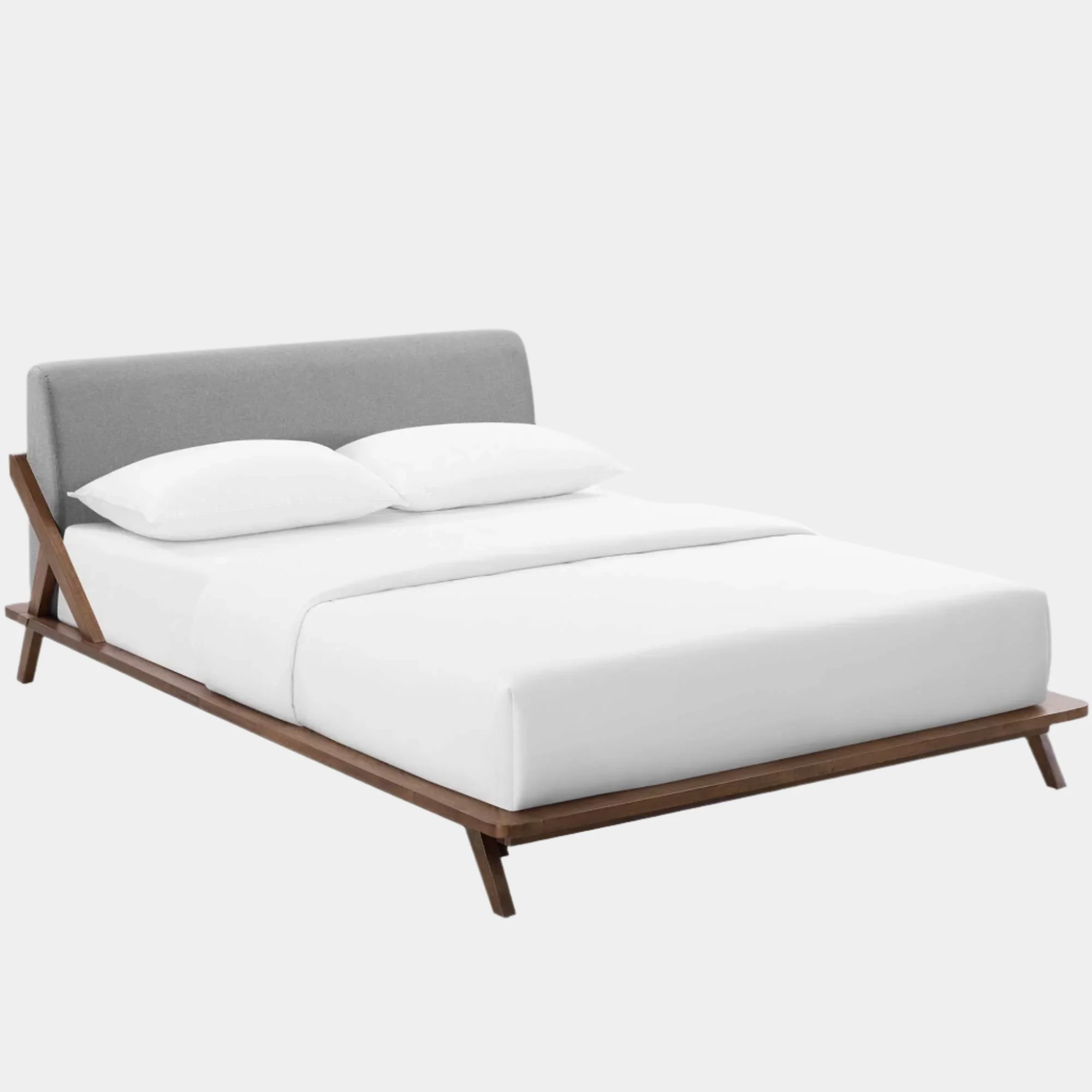 Luella Upholstered Fabric Queen Platform Bed - Image 19