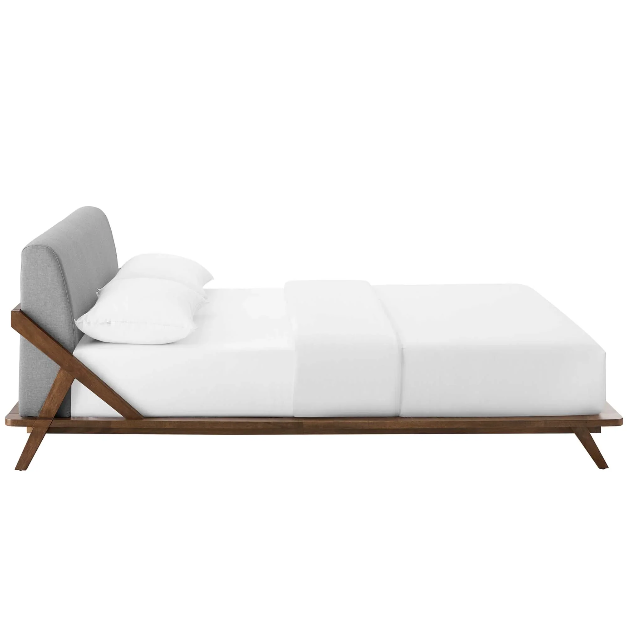 Luella Upholstered Fabric Queen Platform Bed - Image 22