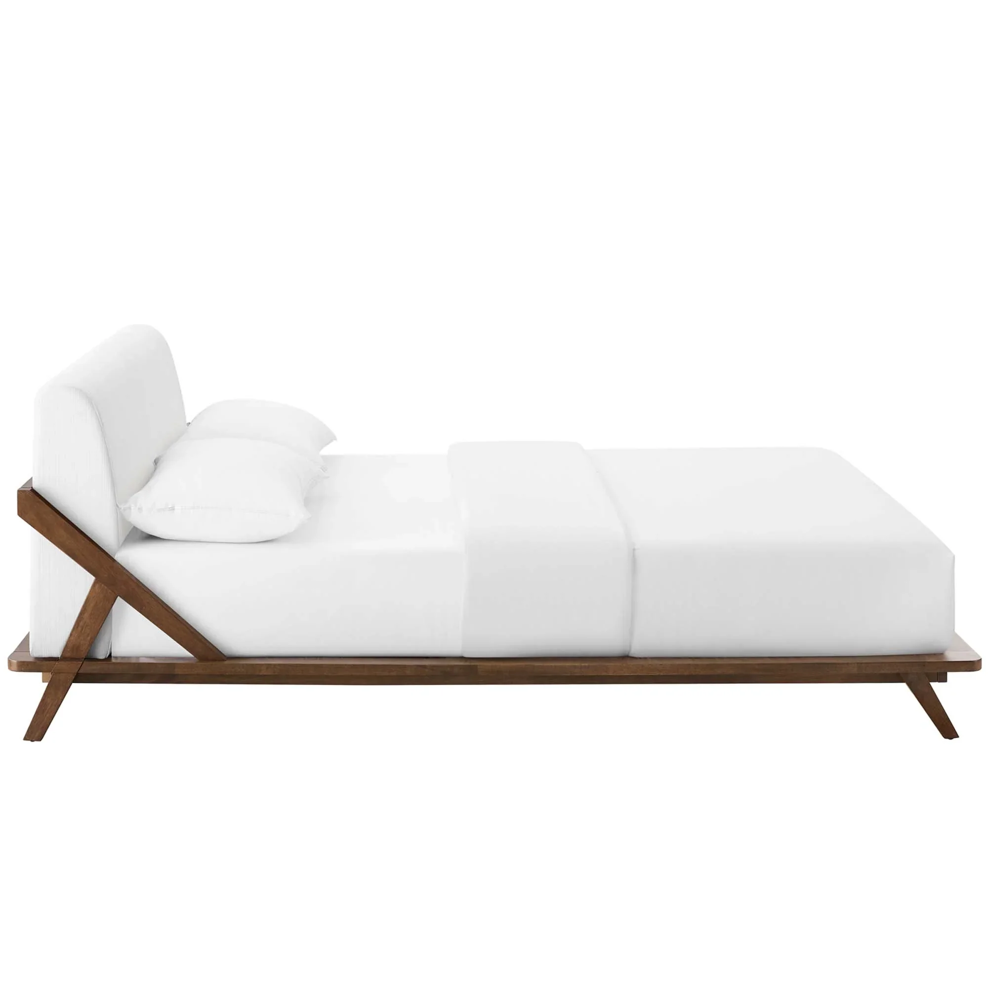 Luella Upholstered Fabric Queen Platform Bed - Image 28