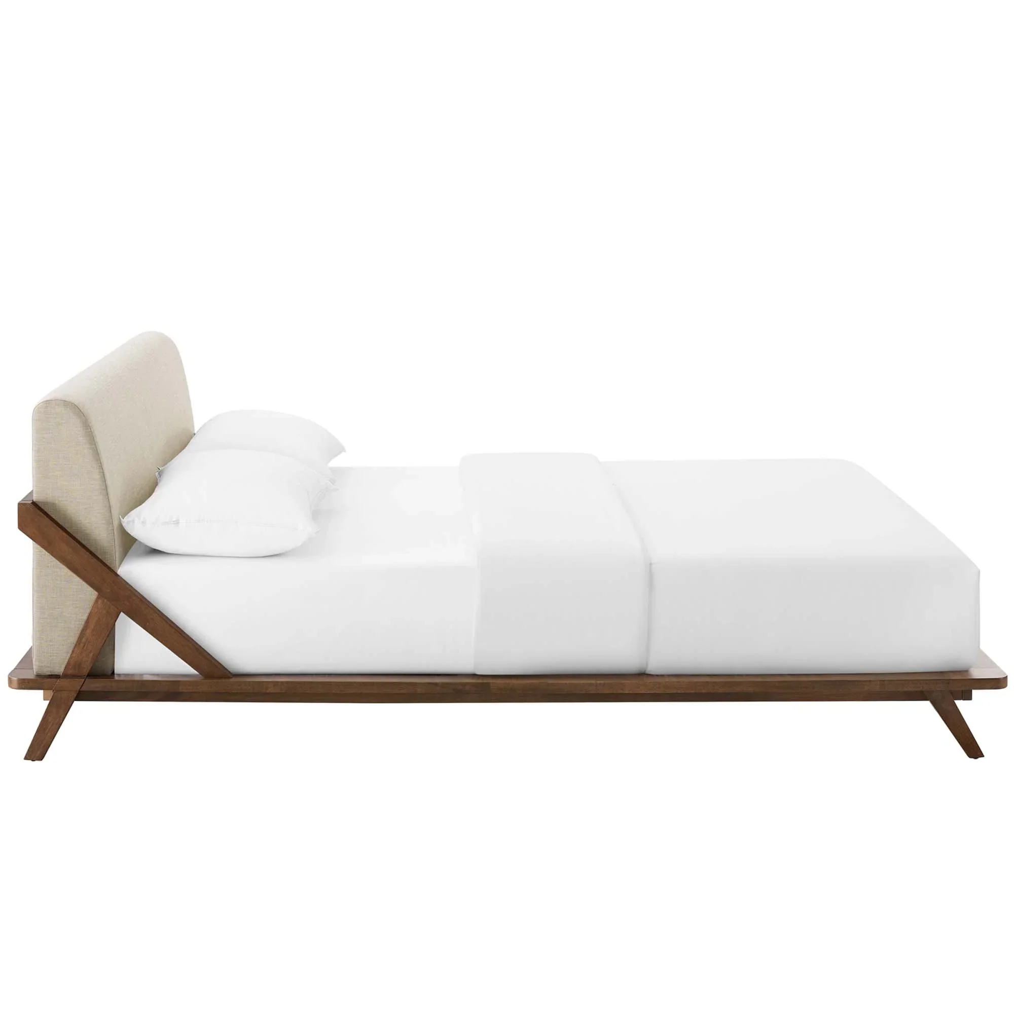 Luella Upholstered Fabric Queen Platform Bed - Image 3