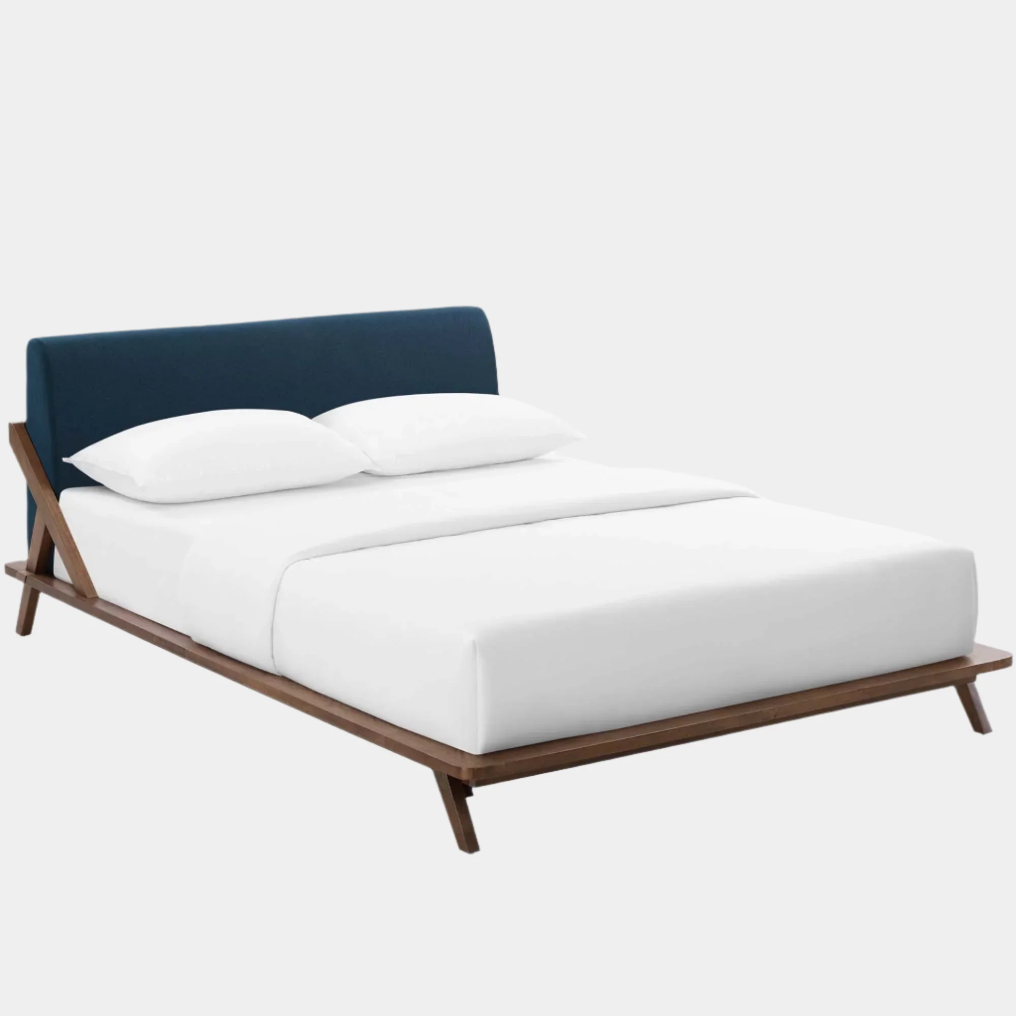 Luella Upholstered Fabric Queen Platform Bed - Image 7
