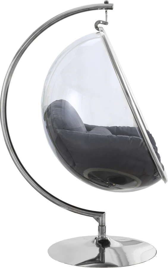 Luna Acrylic And Fabric Upholstered Swing Bubble Accent Chair - Image 11