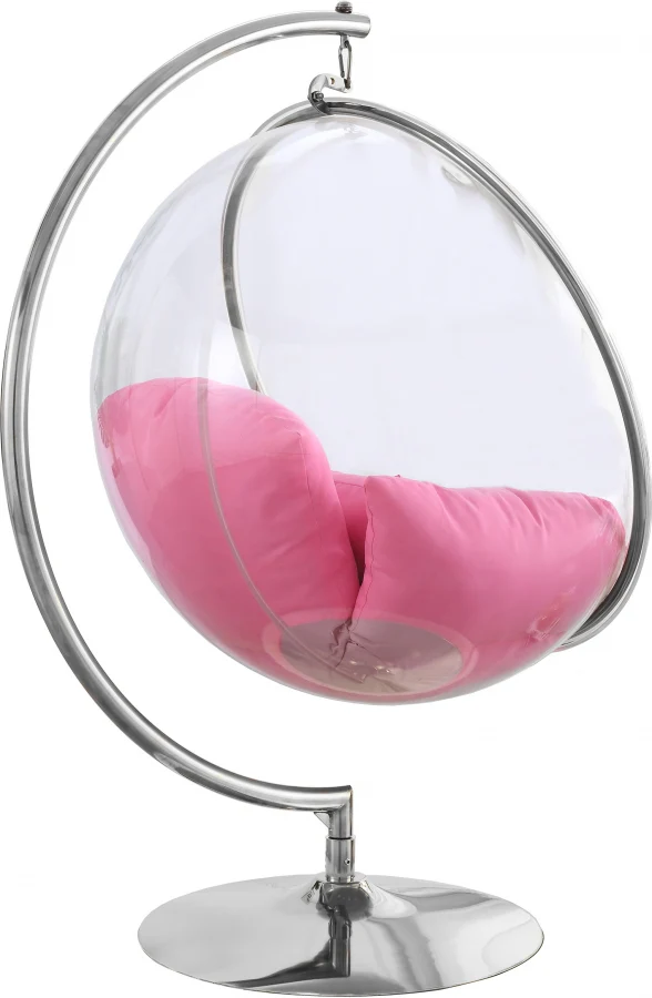 Luna Acrylic And Fabric Upholstered Swing Bubble Accent Chair - Image 24