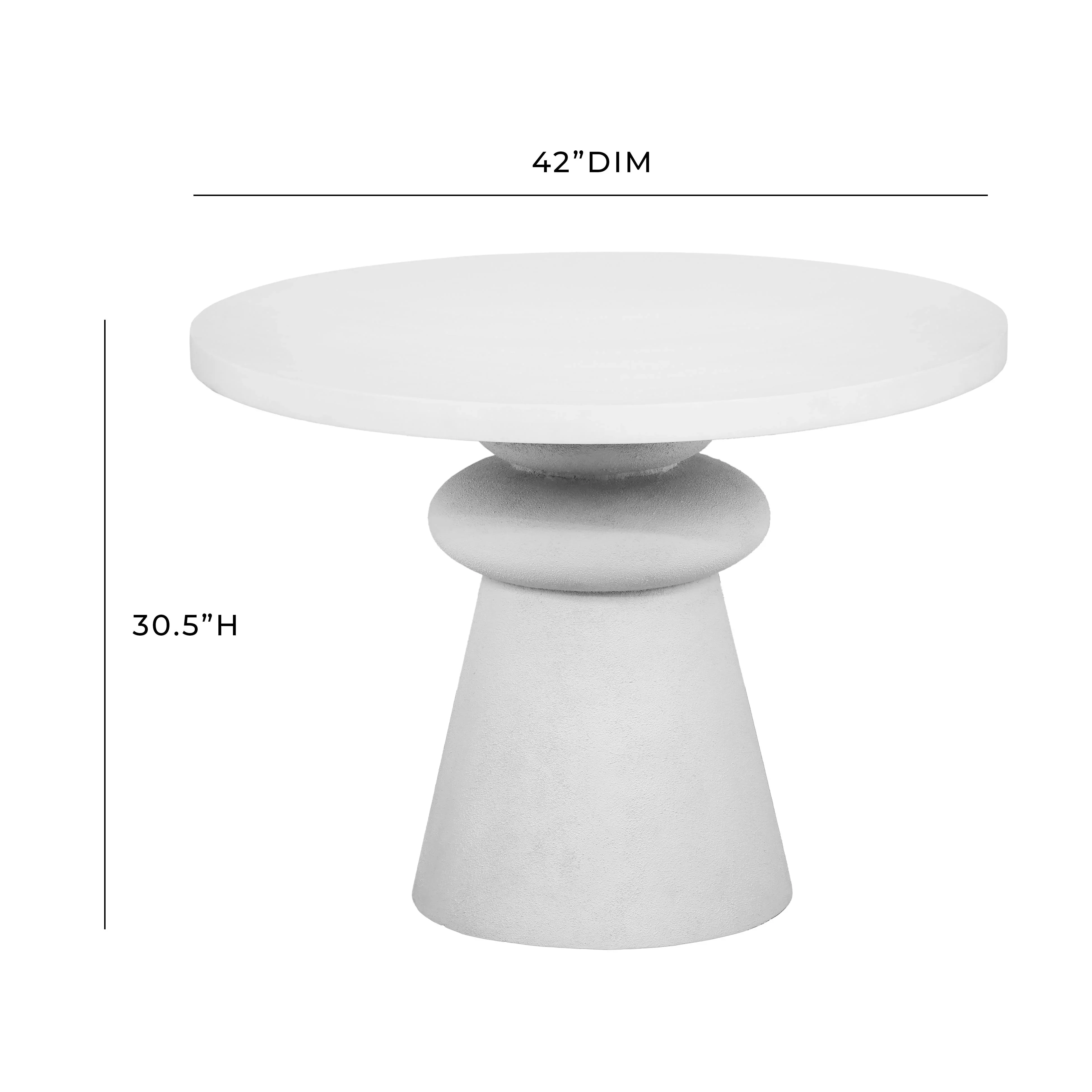 Lupita 42" White Round Dinette Table - Image 6