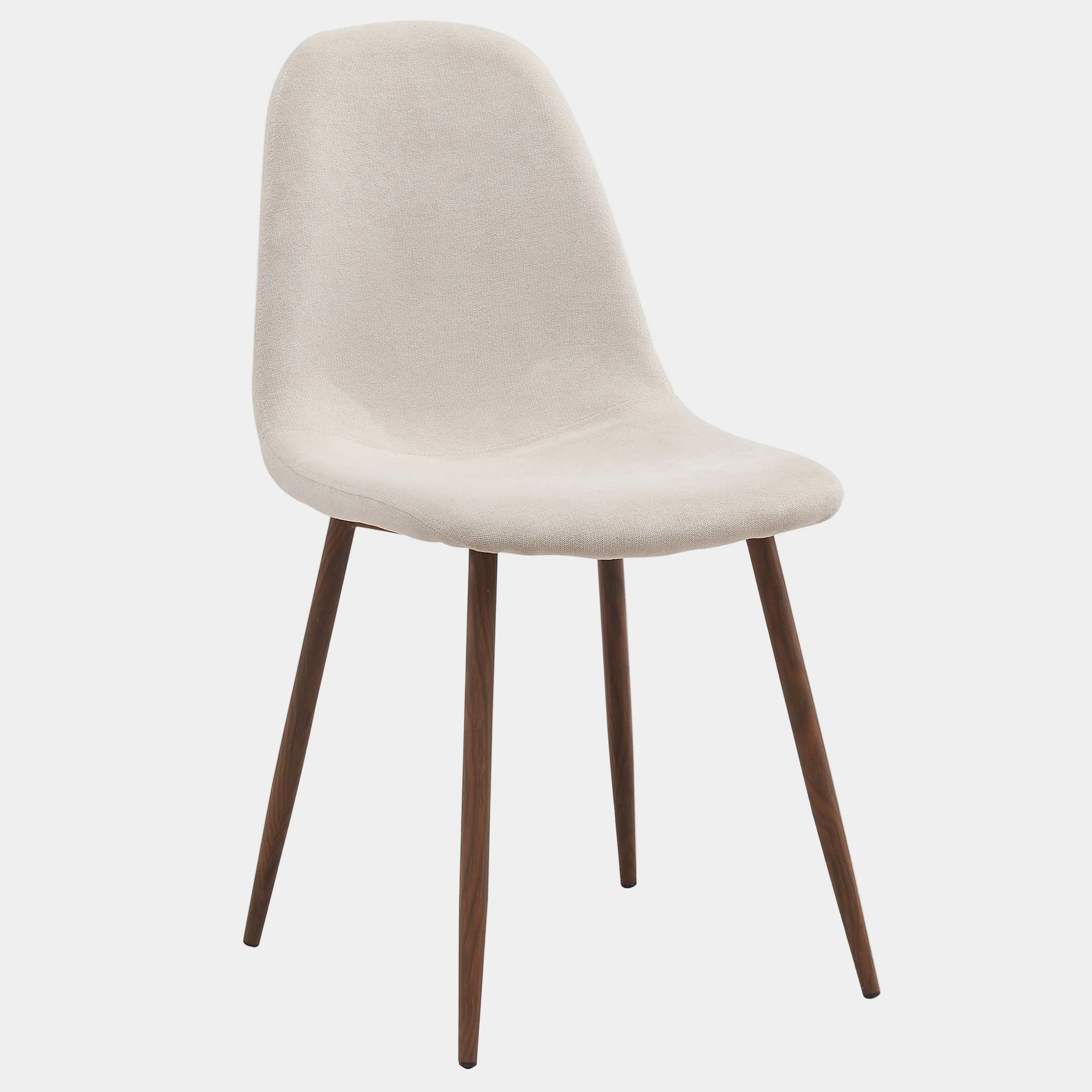 Lyna Dining Chair, set of 4 in Beige and Walnut