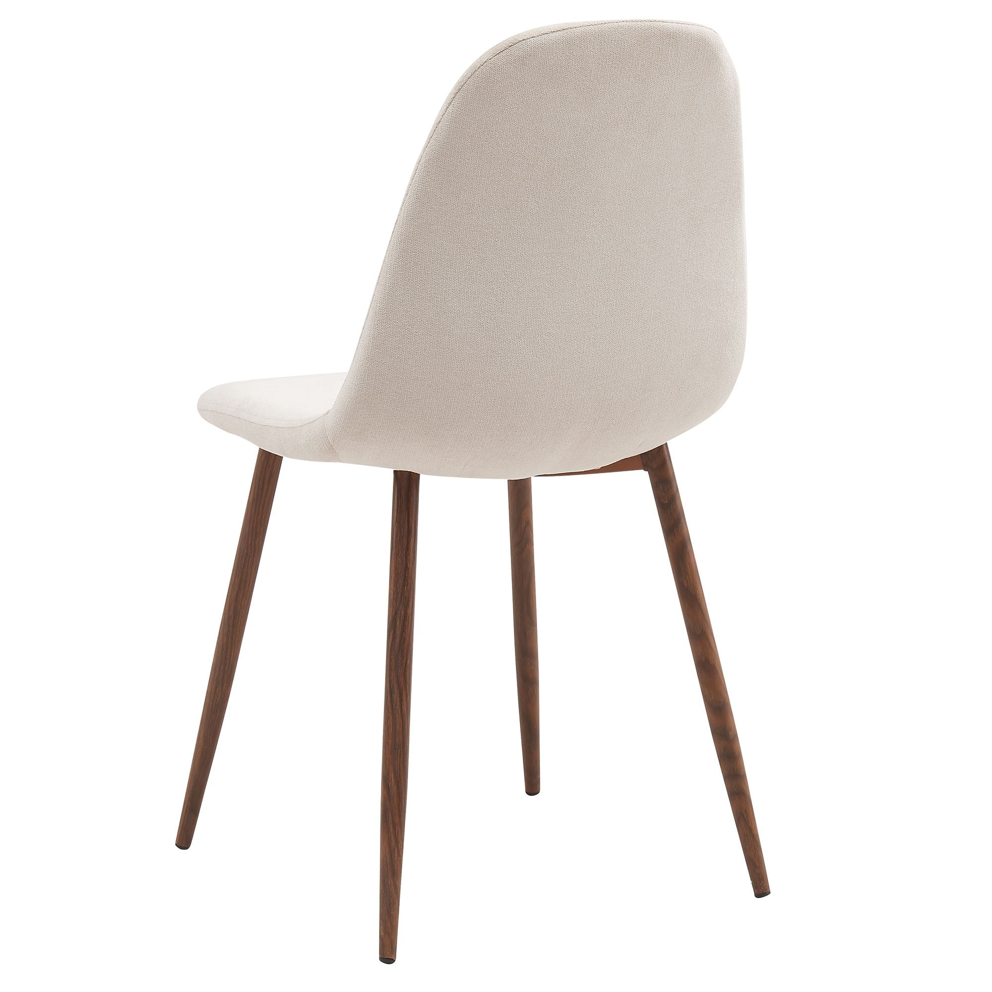 Lyna Dining Chair, set of 4 in Beige and Walnut - Image 3