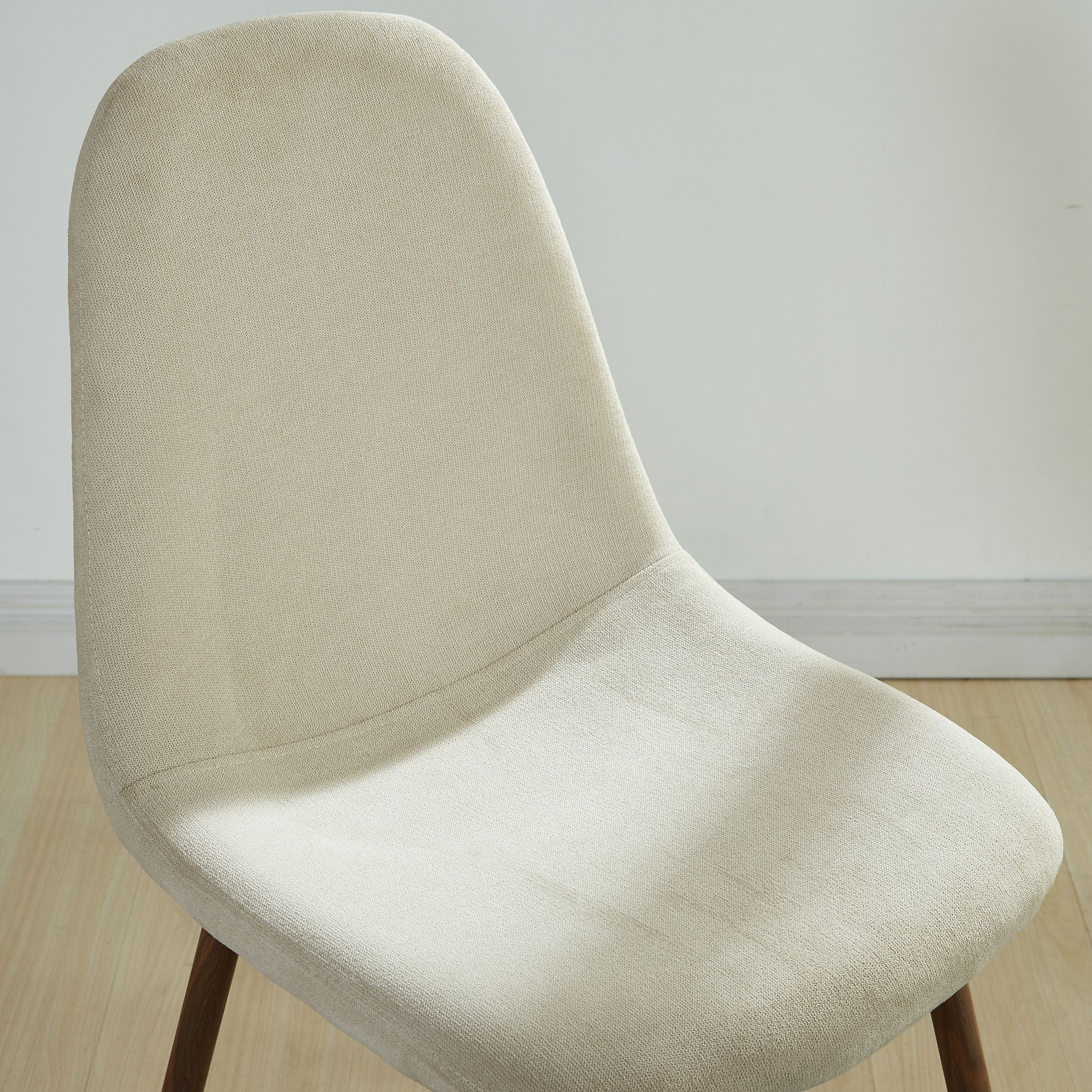 Lyna Dining Chair, set of 4 in Beige and Walnut - Image 6