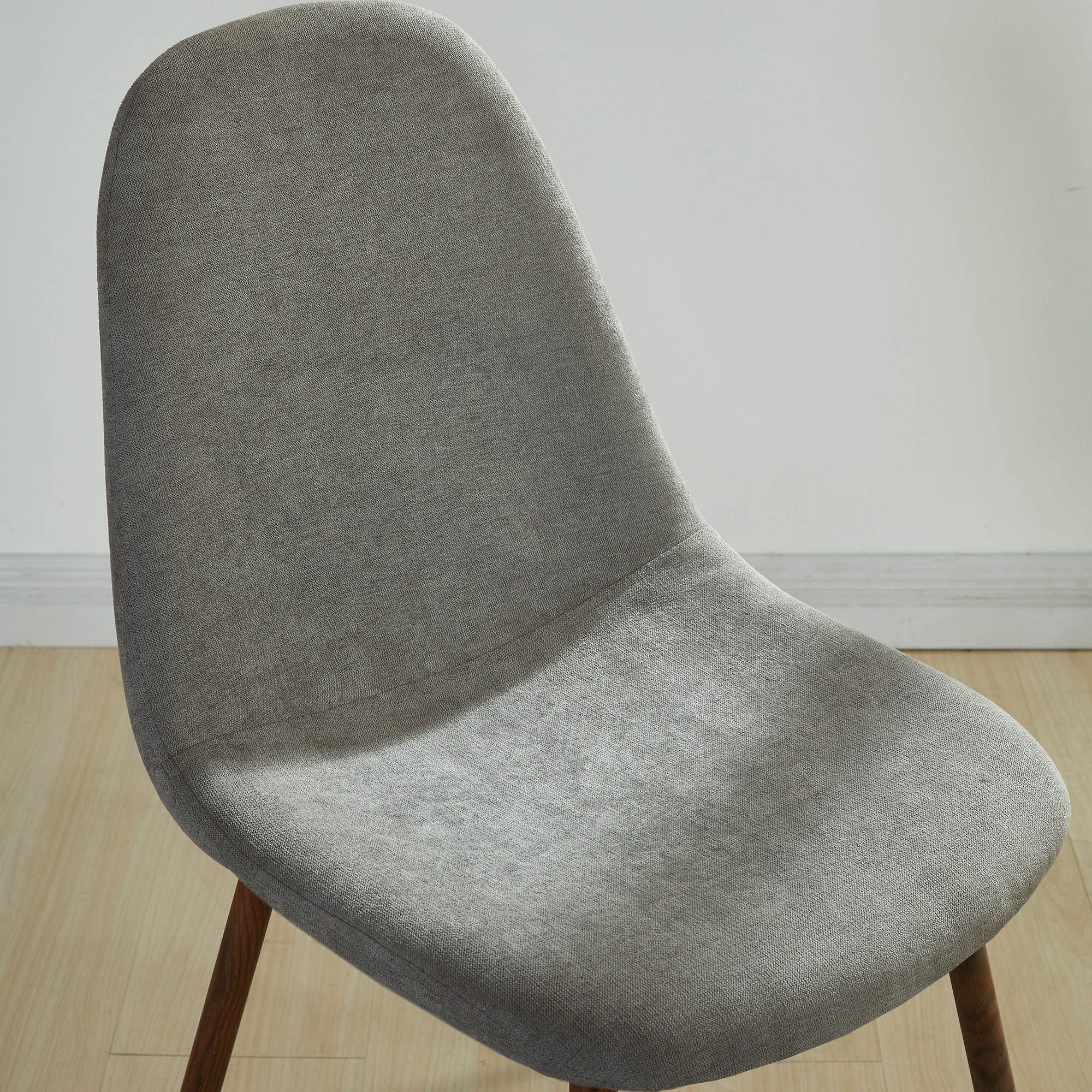 Lyna Dining Chair, set of 4 in Grey and Walnut - Image 3