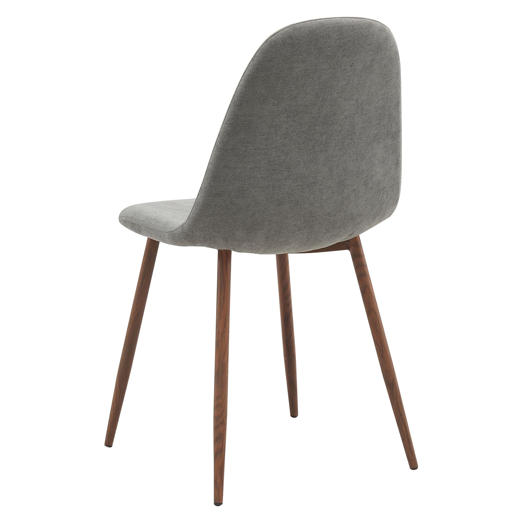 Lyna Dining Chair, set of 4 in Grey and Walnut - Image 4