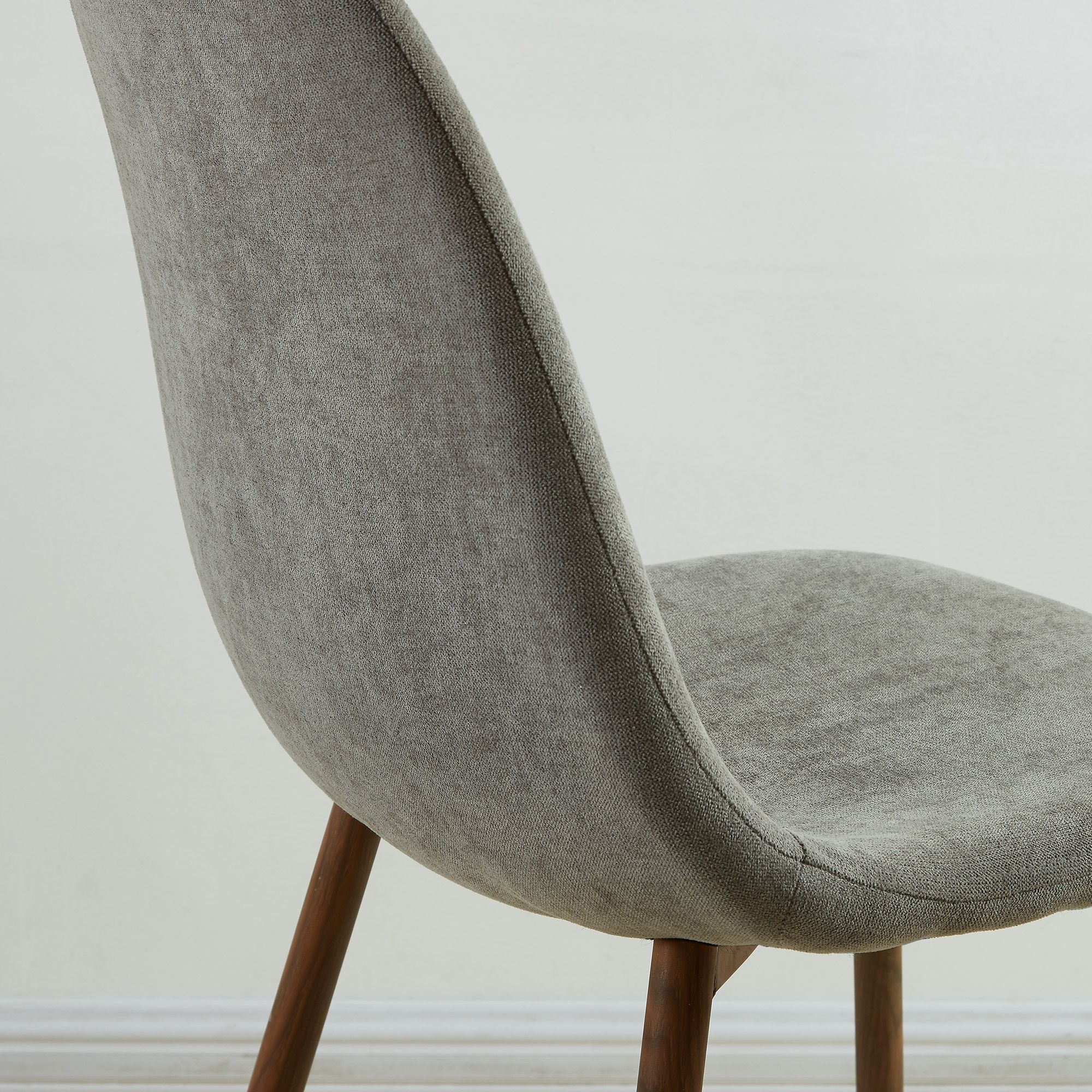 Lyna Dining Chair, set of 4 in Grey and Walnut - Image 6