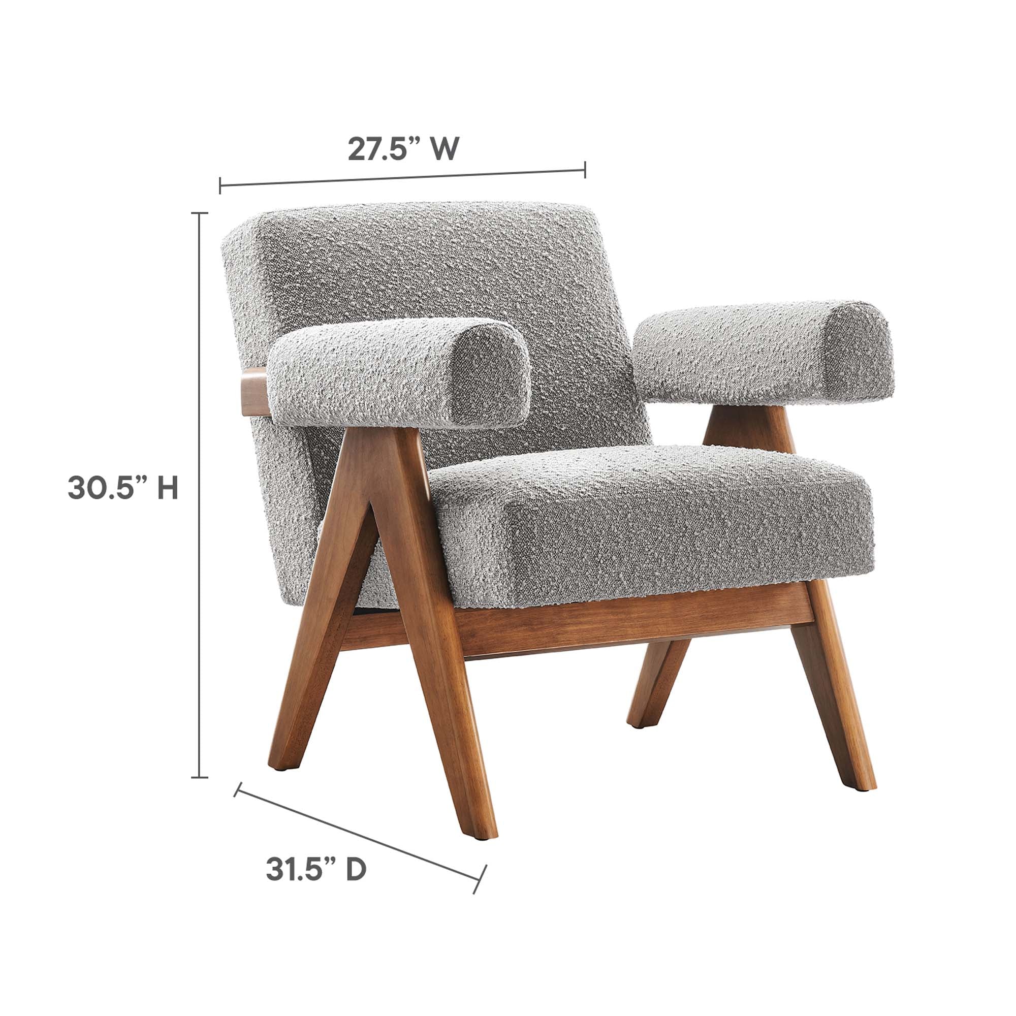 Lyra Boucle Fabric Armchair - Image 23