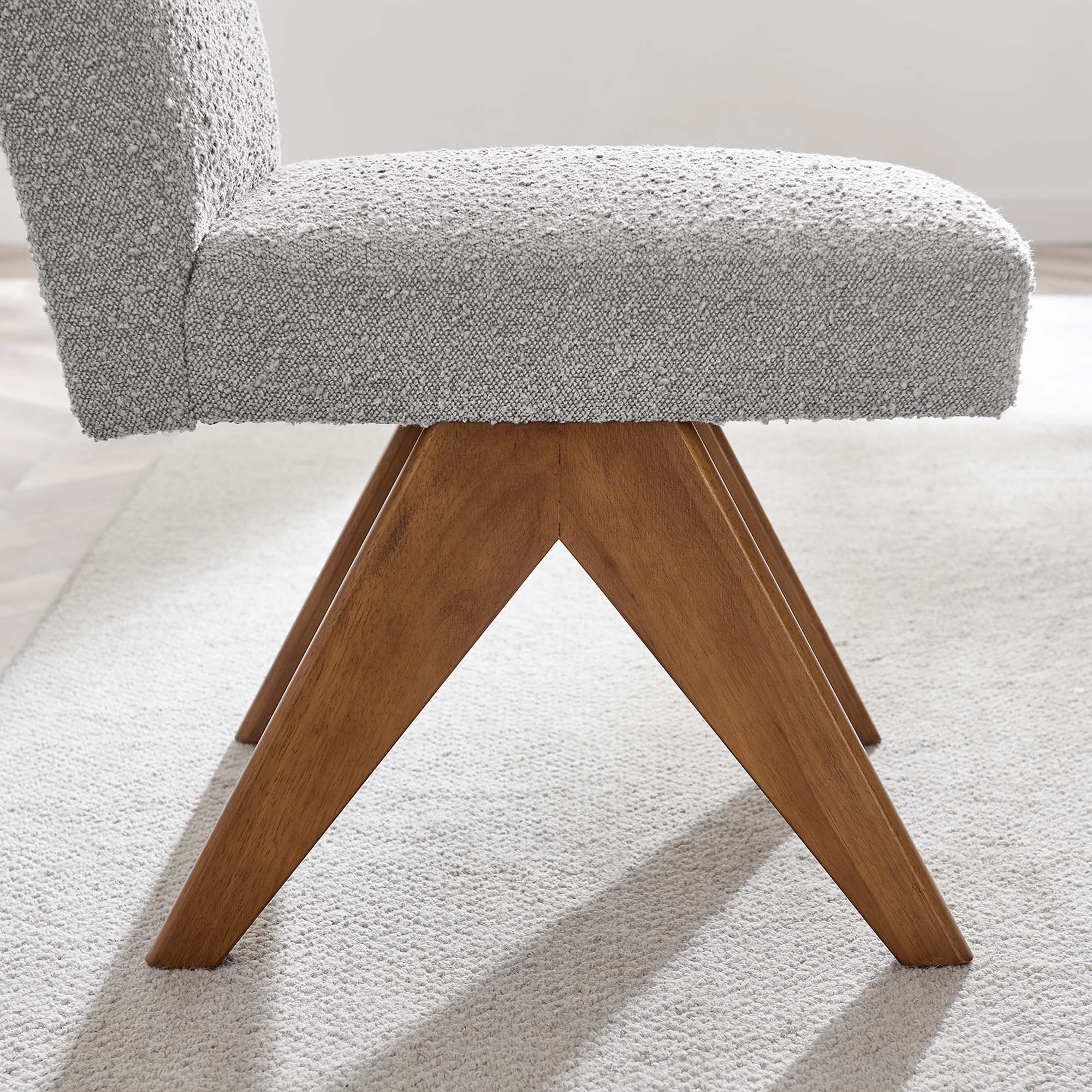 Lyra Boucle Fabric Dining Room Side Chair Set of 2 - Image 13