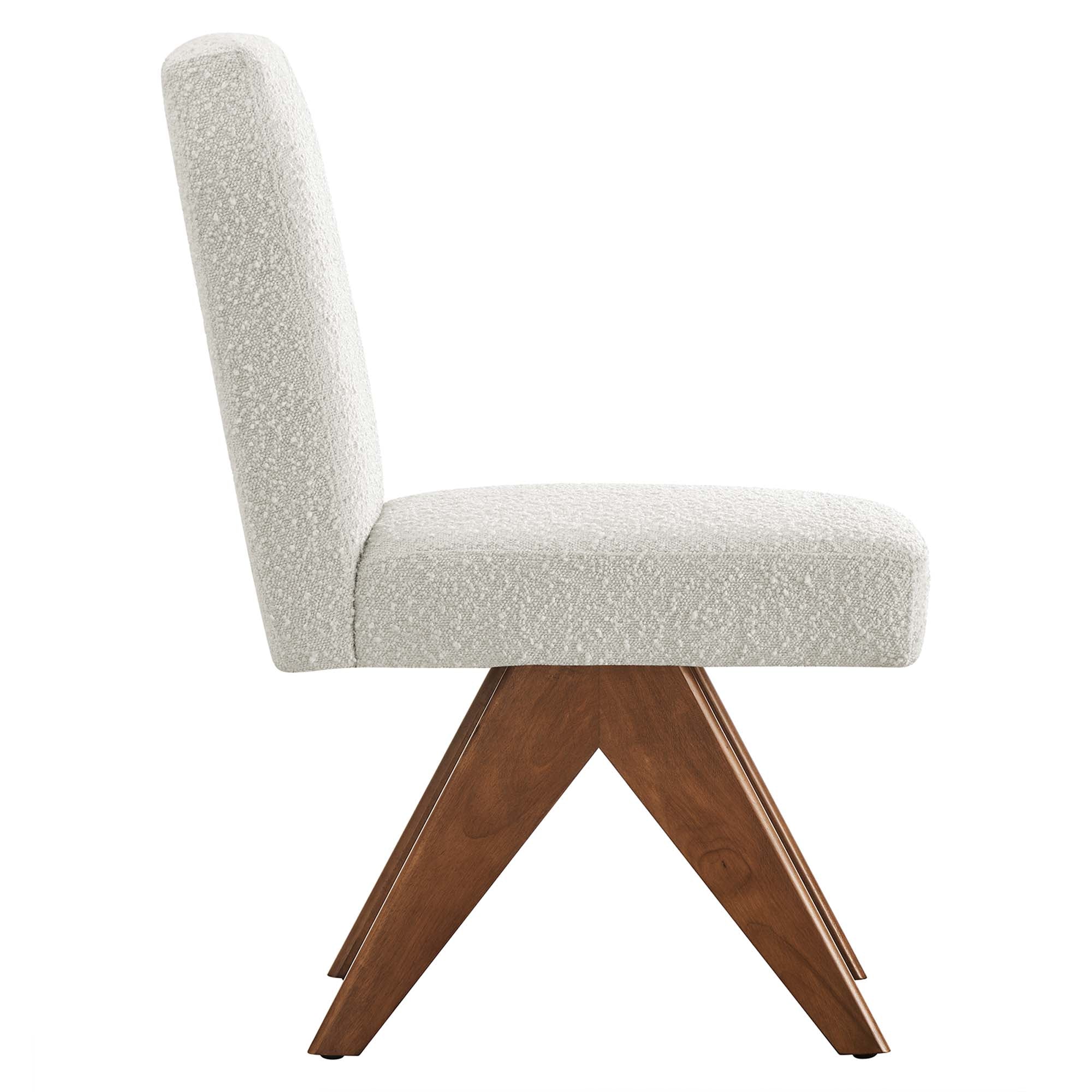 Lyra Boucle Fabric Dining Room Side Chair Set of 2 - Image 5