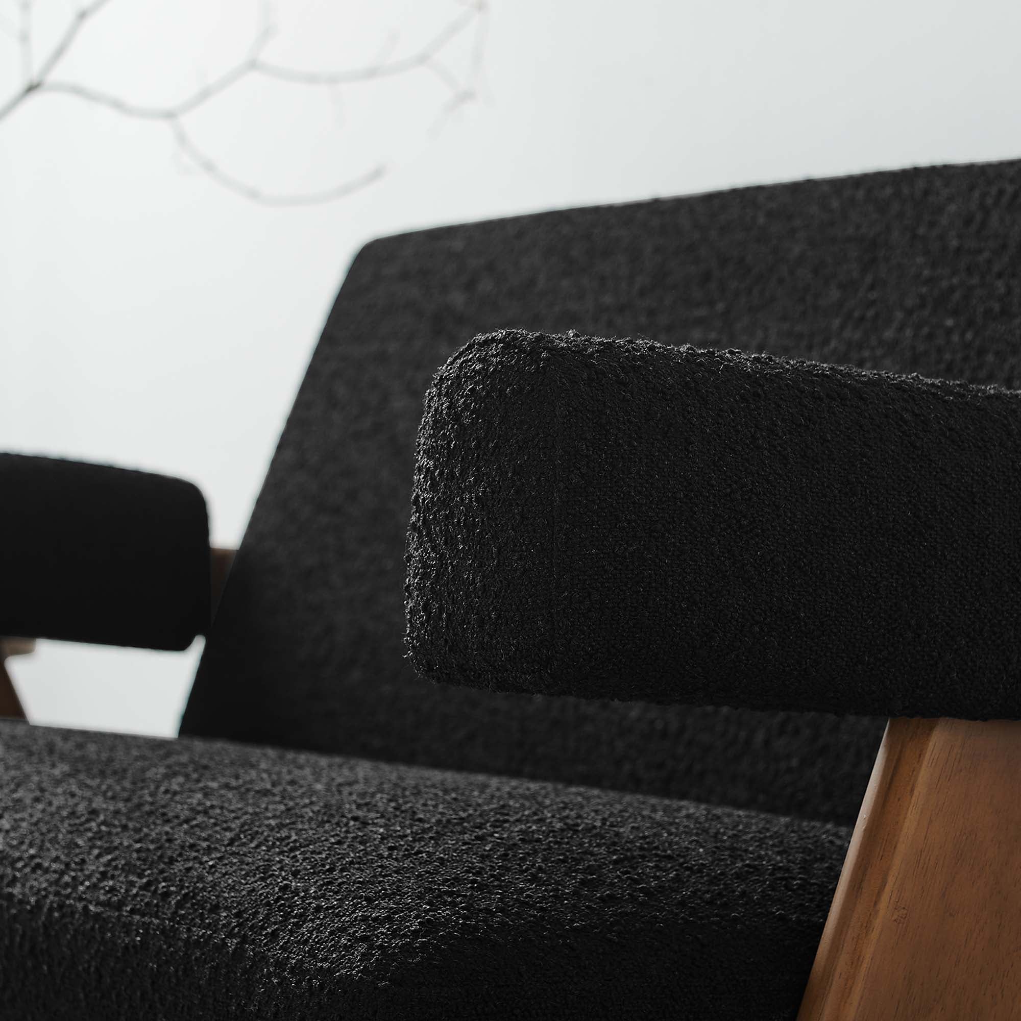 Lyra Boucle Fabric Loveseat - Image 12