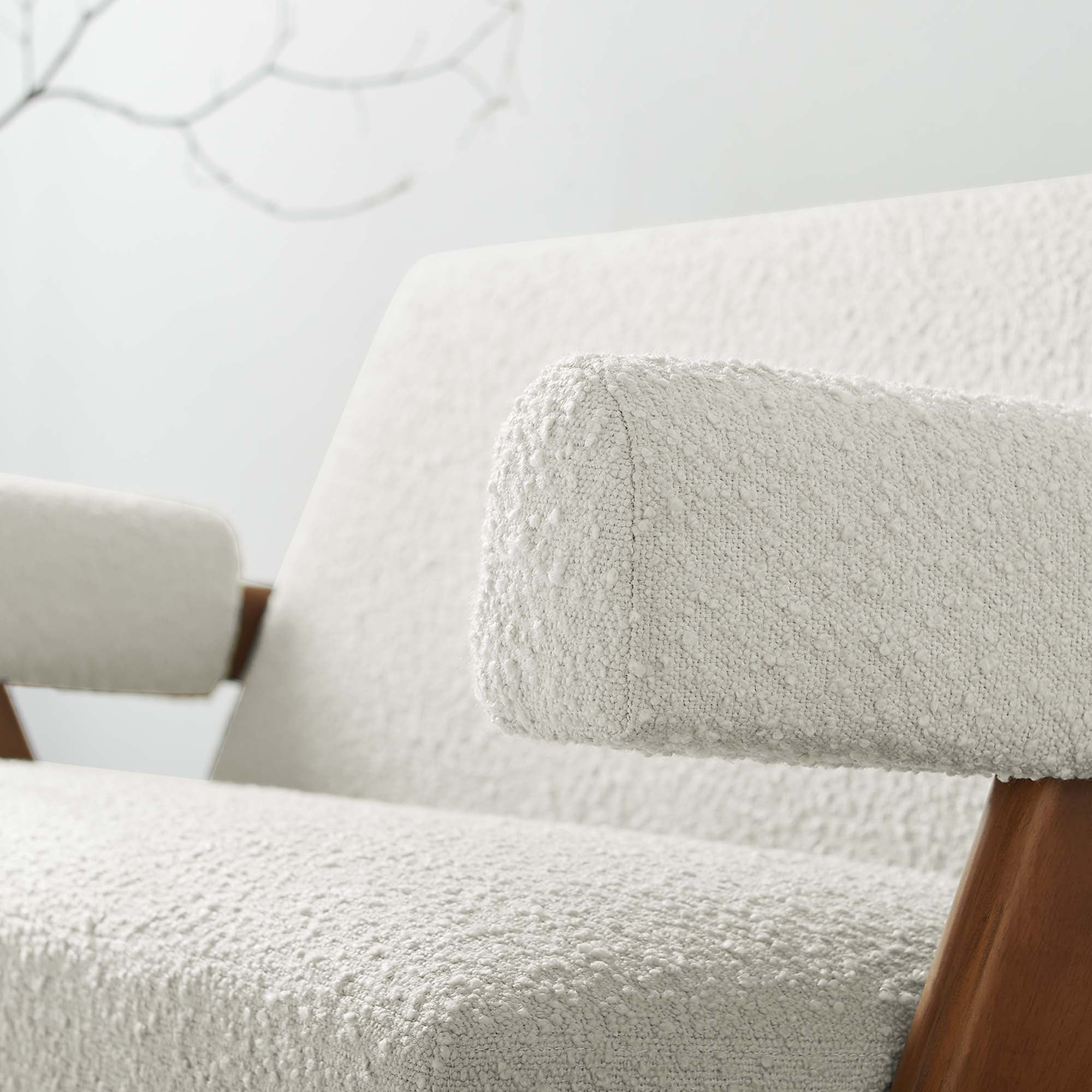 Lyra Boucle Fabric Loveseat - Image 3