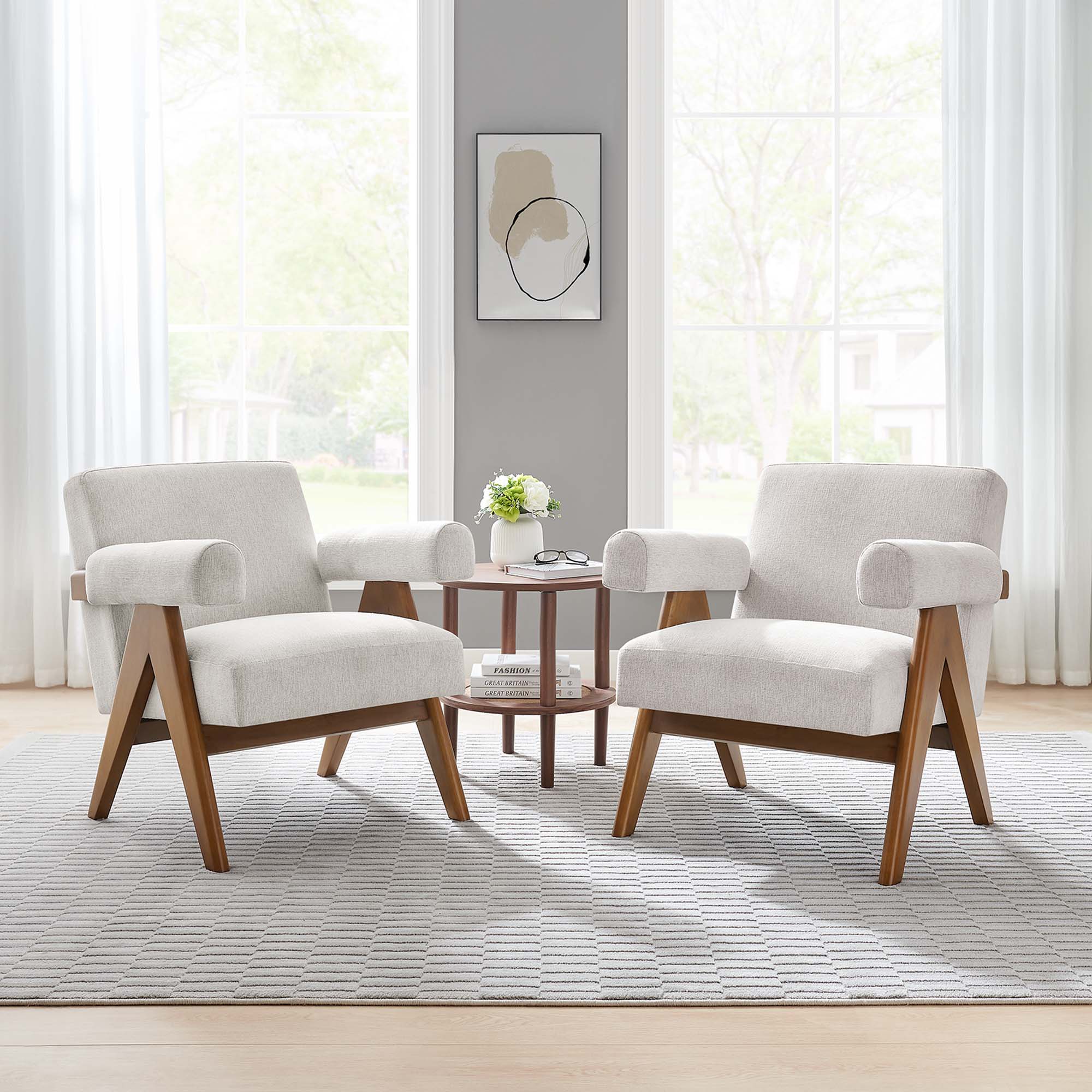 Lyra Fabric Armchair Set of 2 - Image 2