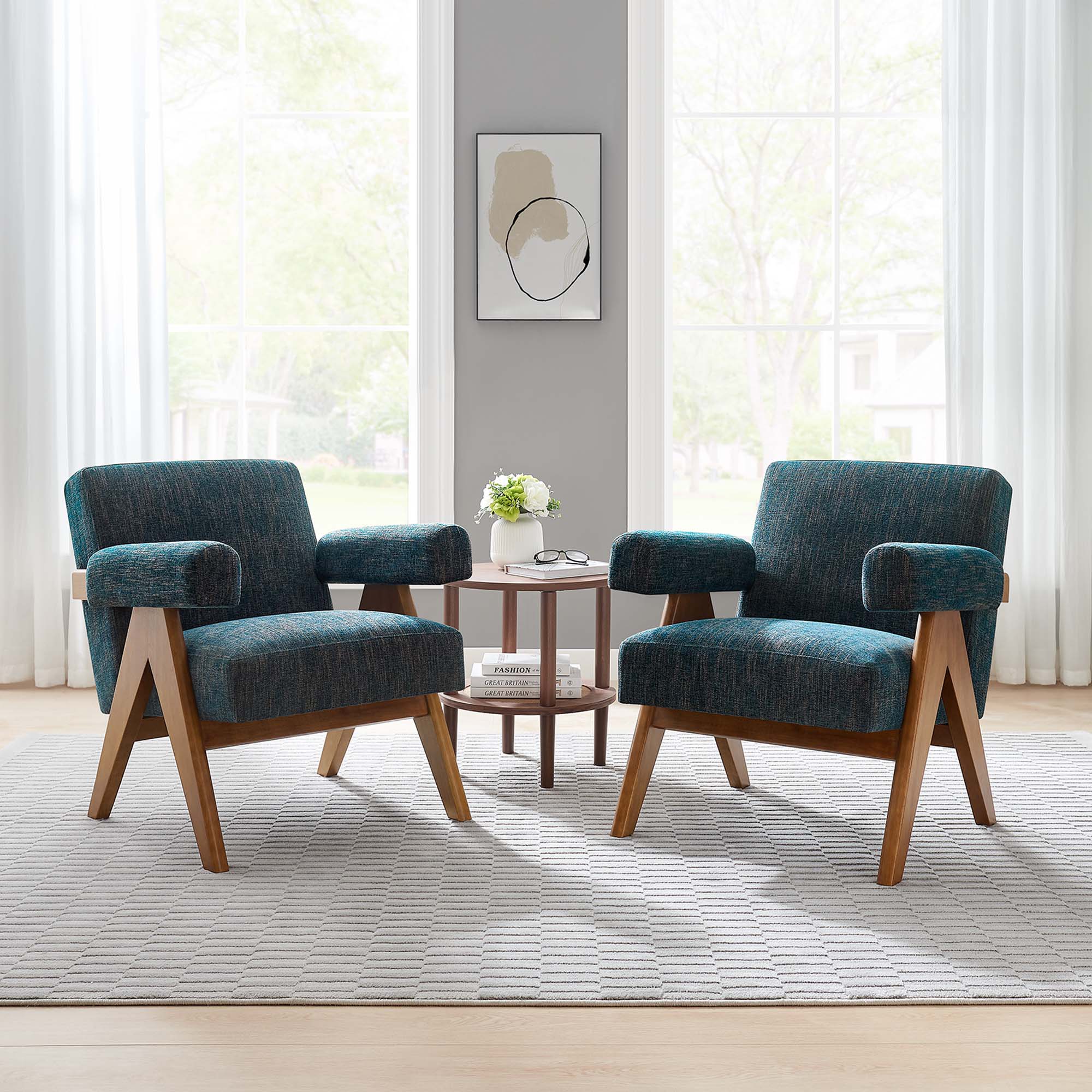 Lyra Fabric Armchair Set of 2 - Image 20